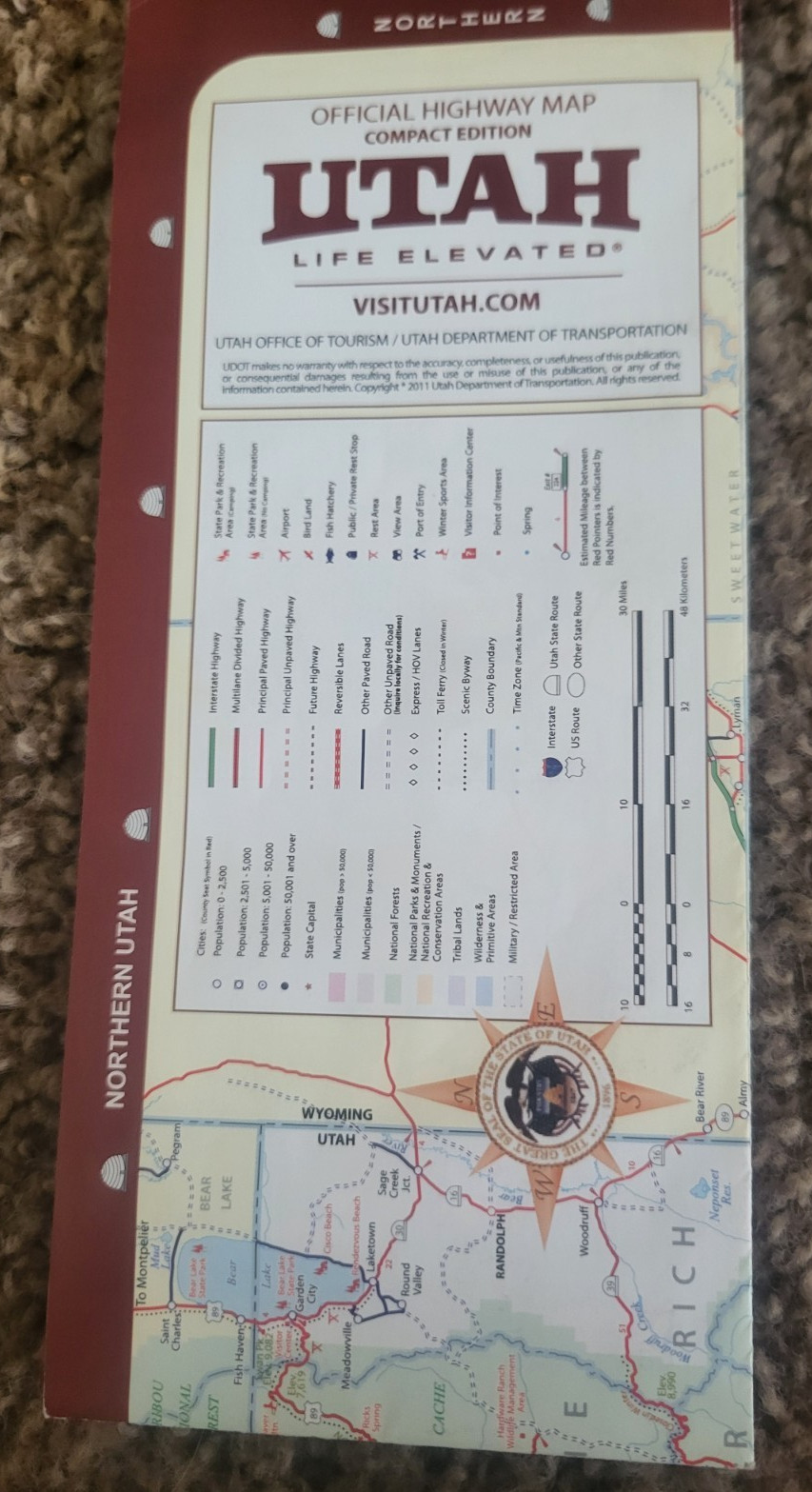 MULTI FOLD 2011 ROAD MAP OF UTAH