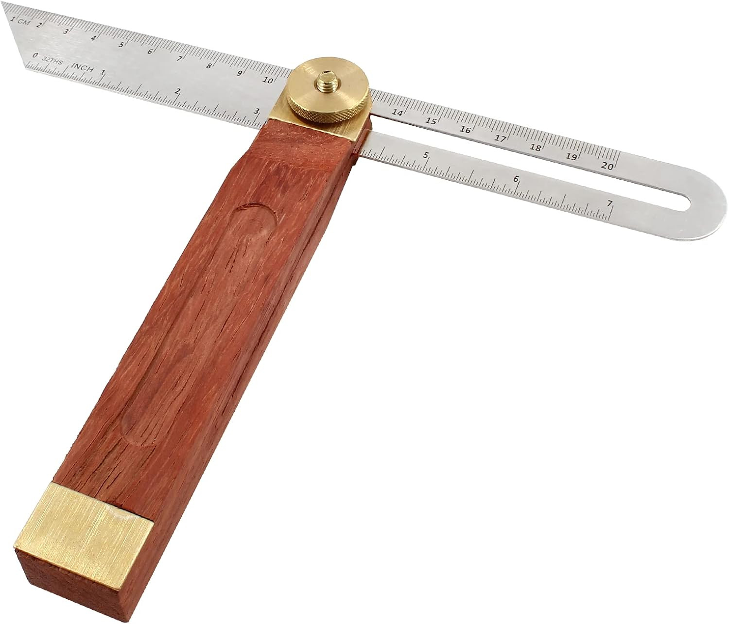 9" T-Bevel Sliding Angle Ruler Protractor | Adjustable, Hardwood Handle, Metric
