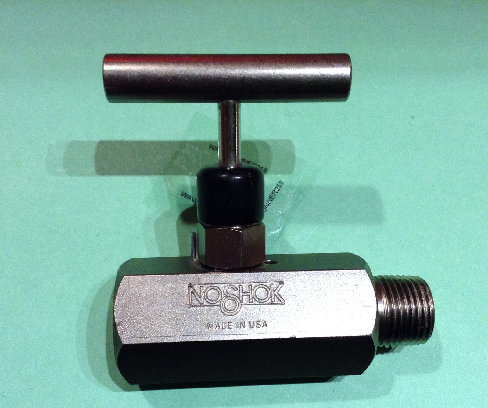 NOSHOK 1/2 INCH Needle Valve 504MFG 1/2" Female x Male 6K PSI at 200 F. NOS