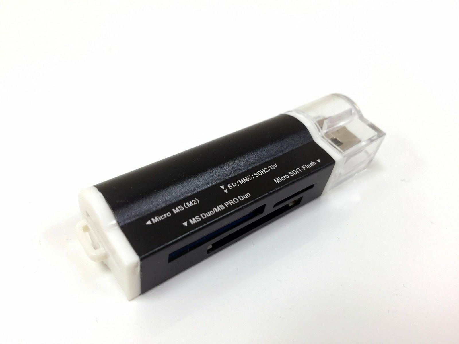 USB 2.0 All in One Memory Card Reader For : MICRO-SD SD TF SDHC M2 MMC - BLACK