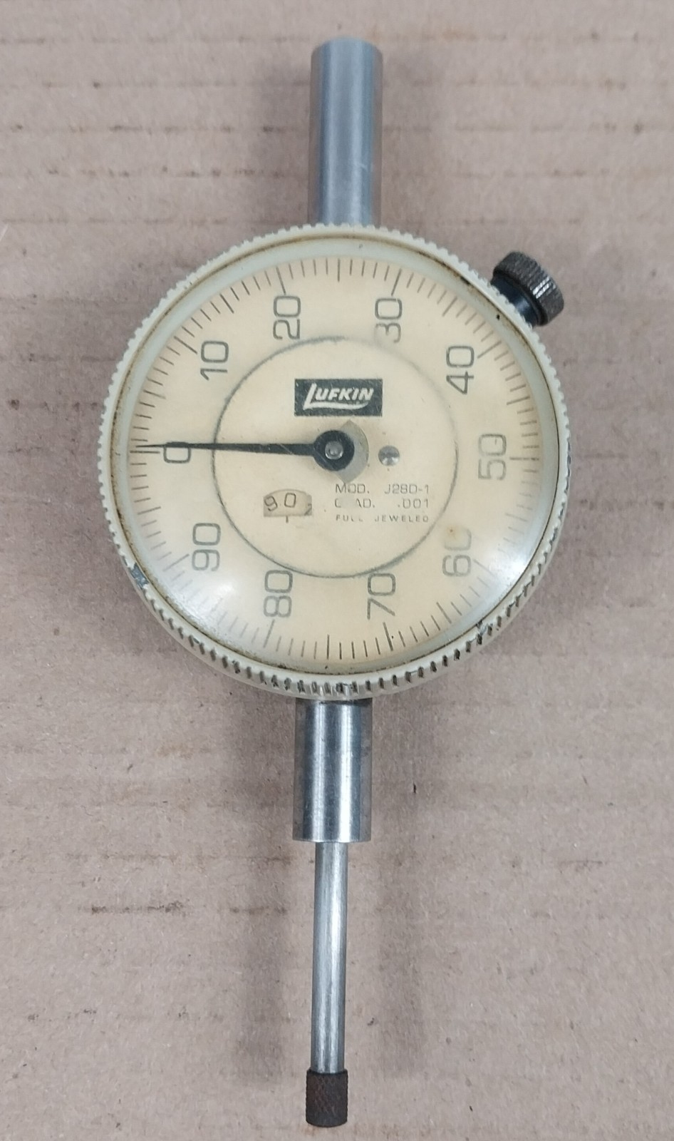 Lufkin Dial Indicator J28D-1 .001 Grad Machinist Gauge Full Jeweled USA
