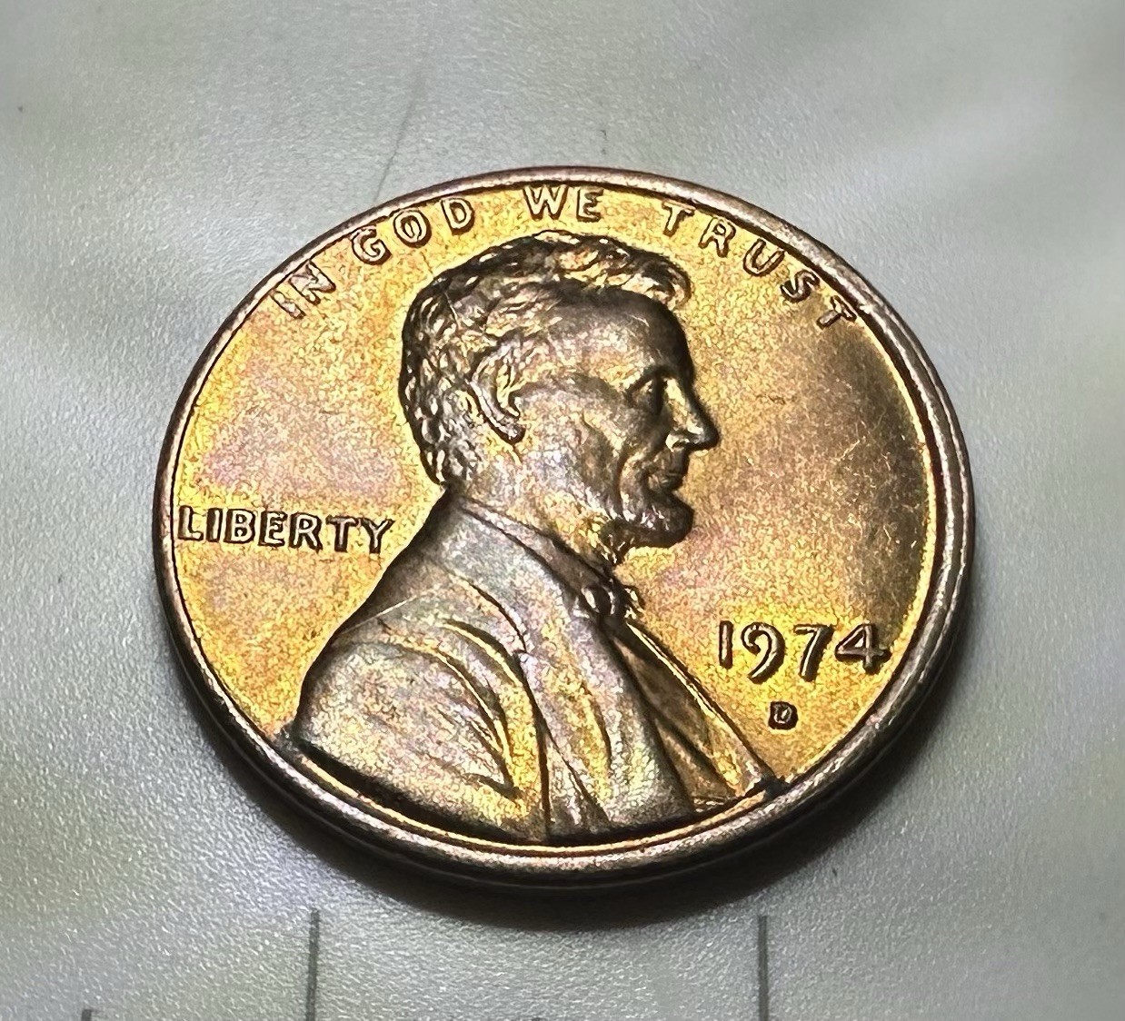 1974 D Penny Die Crack Error