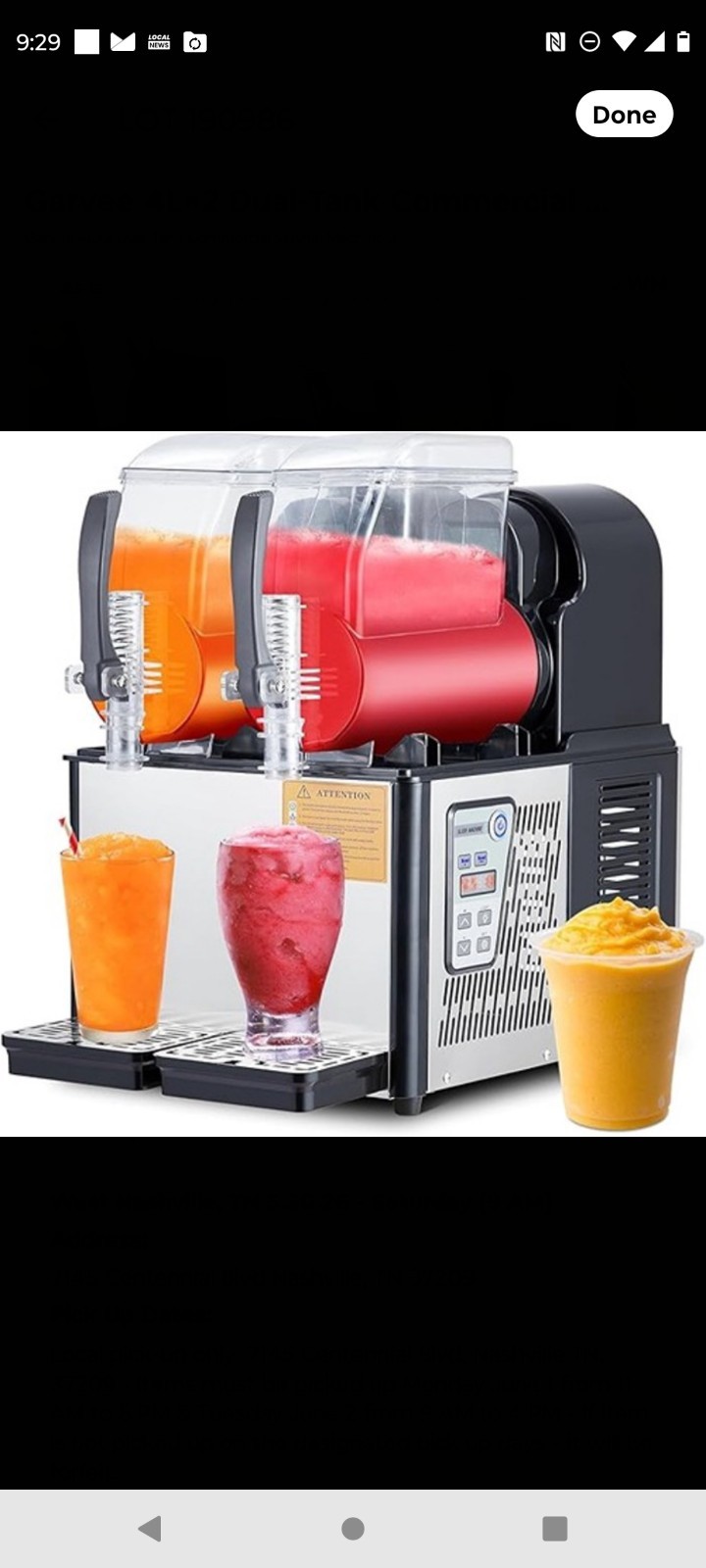 GARVEE COMMERCIAL SLUSHIE  /FROZEN DRINK MACHINE     DUAL TANKS   NEW OPEN BOX