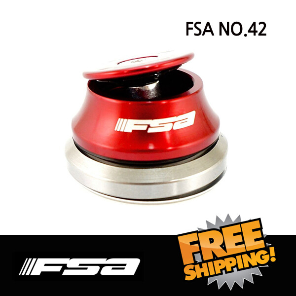 FSA NO.42/ACB ORBIT C-40 ACB 1-1/8"--1.5" RED Tapered Headset  IS42 / IS52