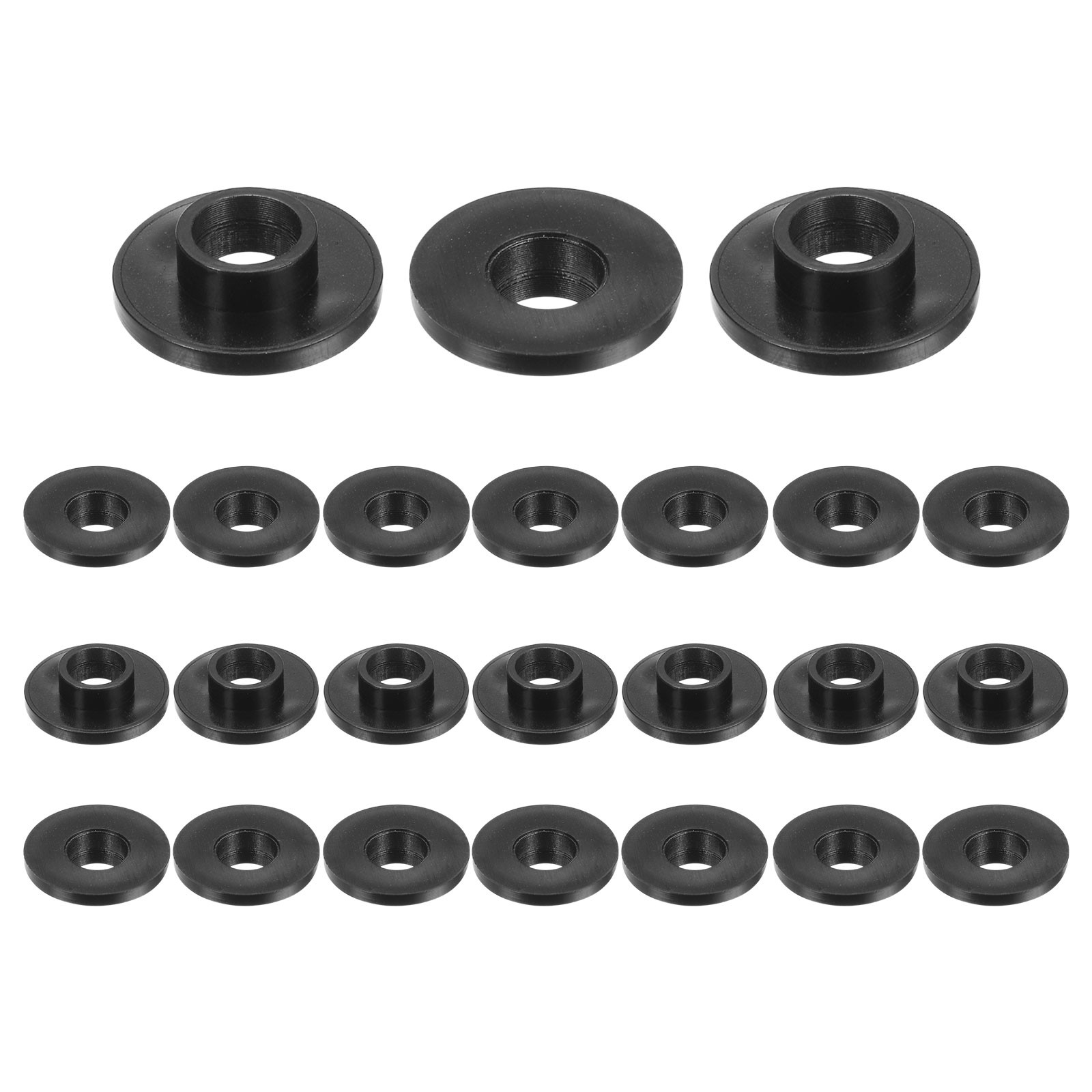 24pcs Flanged Sleeve Bearings ID 6.3mm x OD 8mm x Length 4.5mm, Black