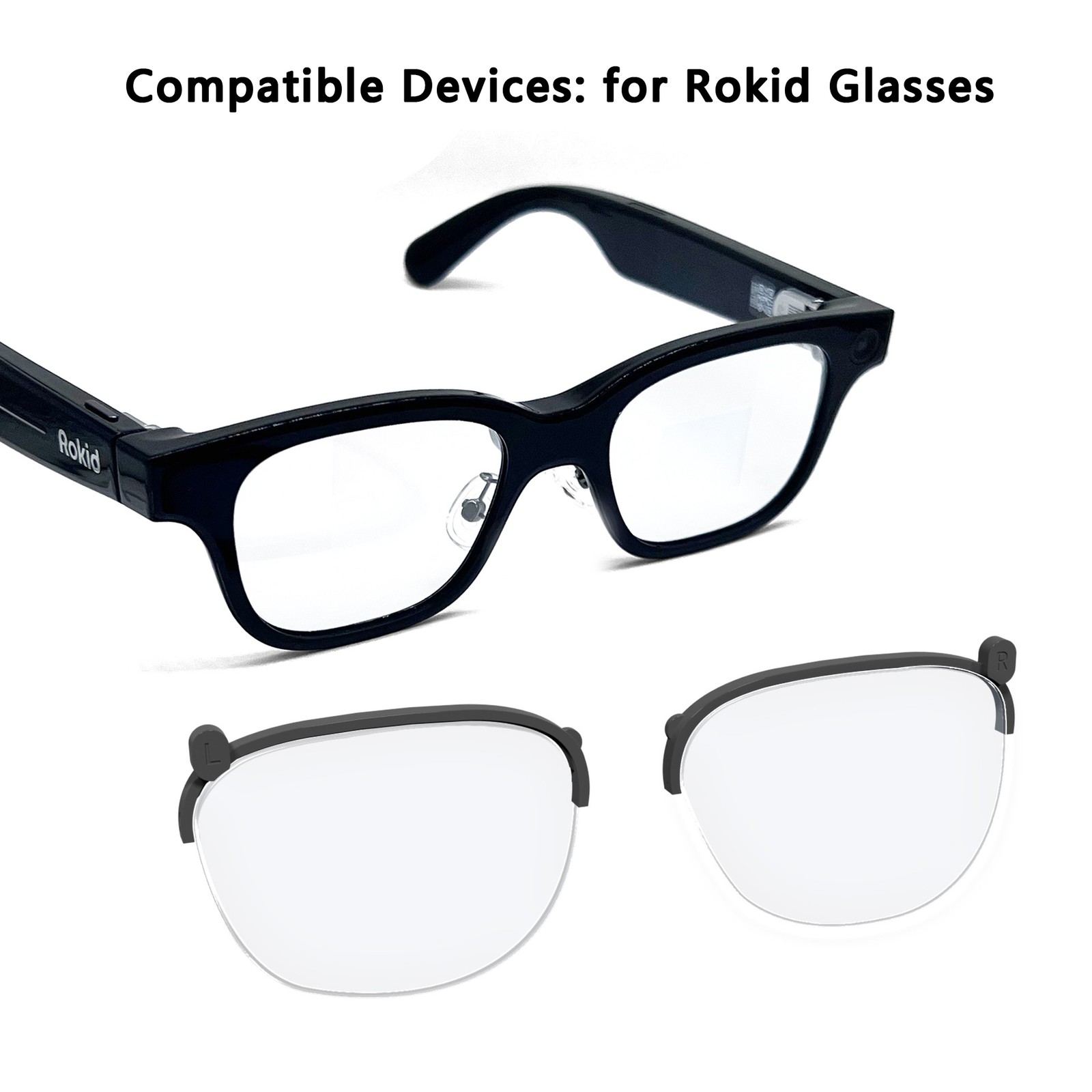 Magnetic Eyeglass Myopia Lens for 2025 Rokid Visual Glasses Anti-Blue Rokid Lens