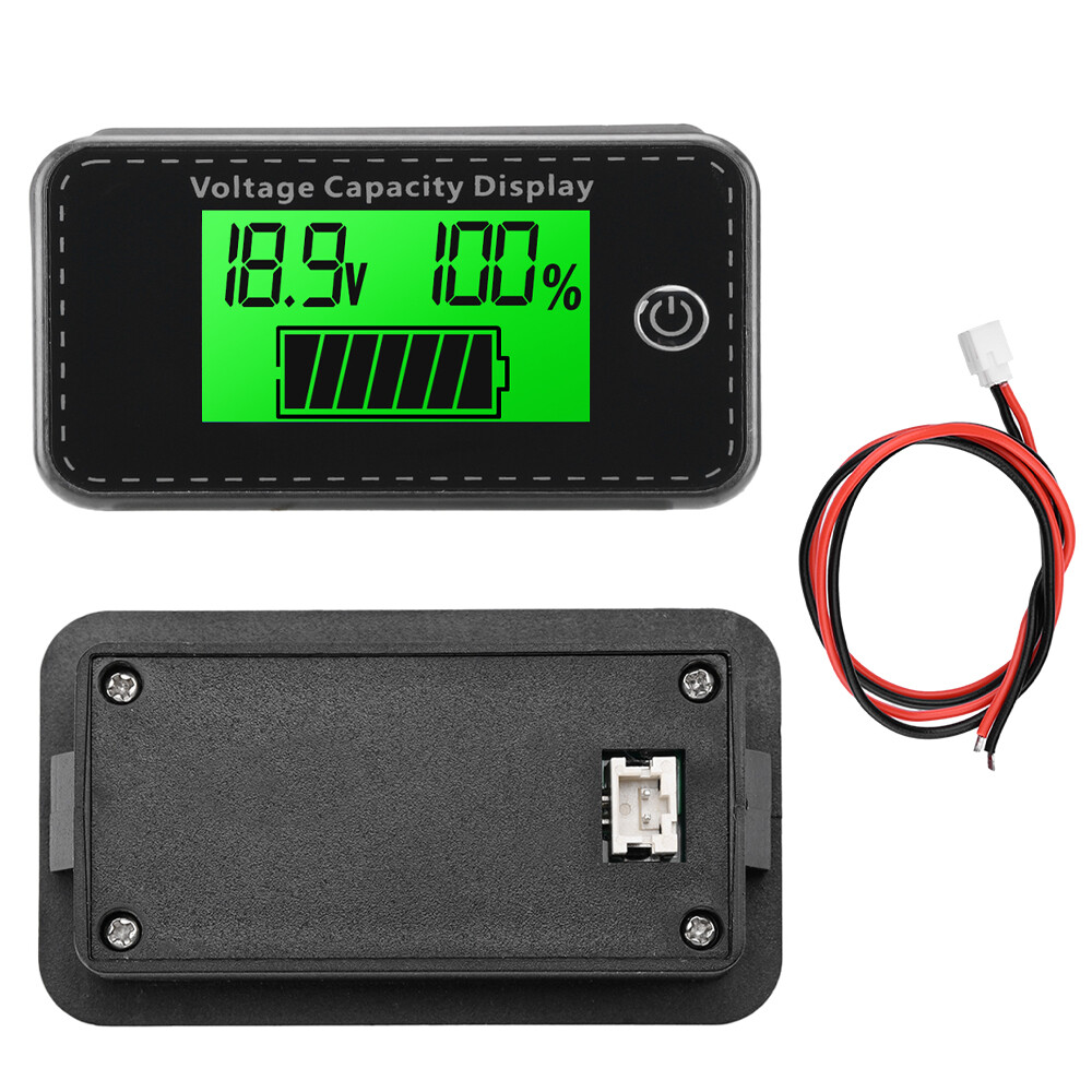 LCD Digital Battery Capacity Indicator DC 5-100V Voltmeter Voltage Meter Gauge