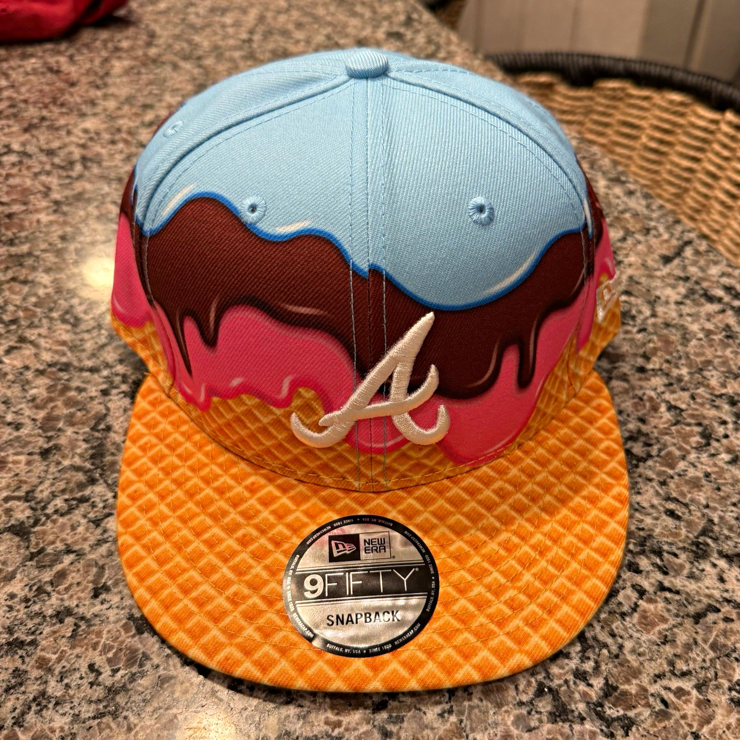 Park Excl. New Era 9FIFTY Snapback ATL Braves "A" Ice Cream Drip Waffle Cone Hat