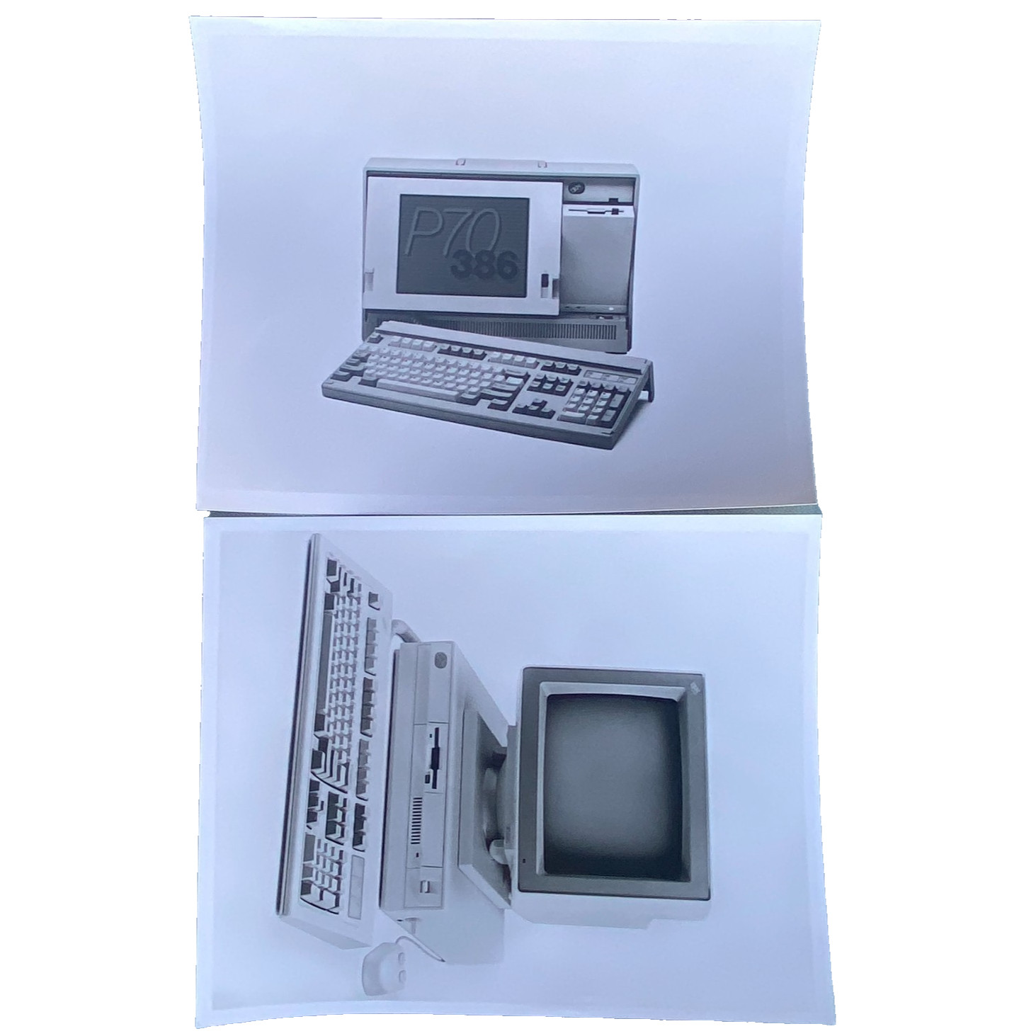Vintage IBM Computer 8x10 Glossy Marketing Photo Picture P70 386 PS/2 PC Lot 2
