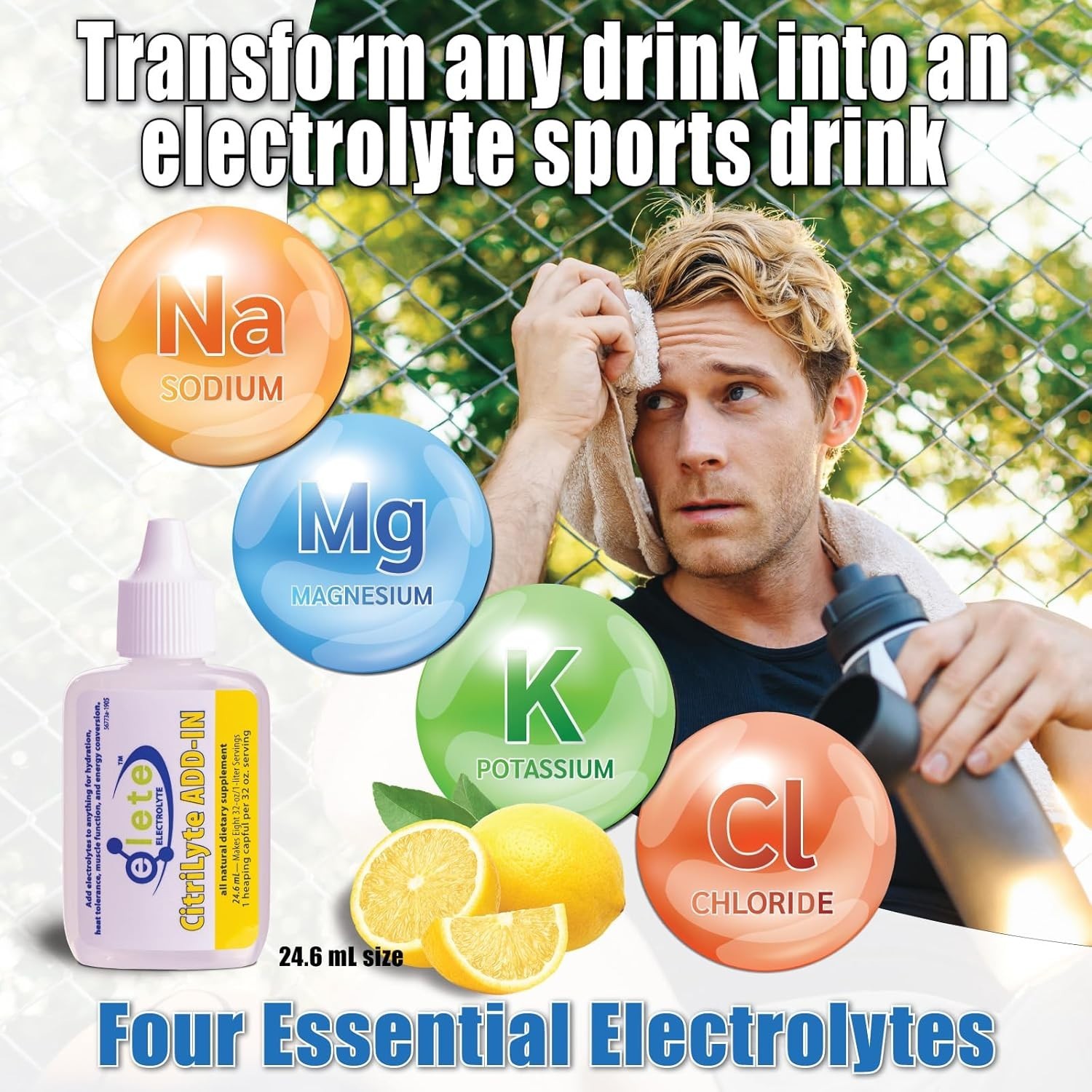 elete CitriLyte 24.6 mL Hydration Drops - Portable Lemon Electrolyte Solution