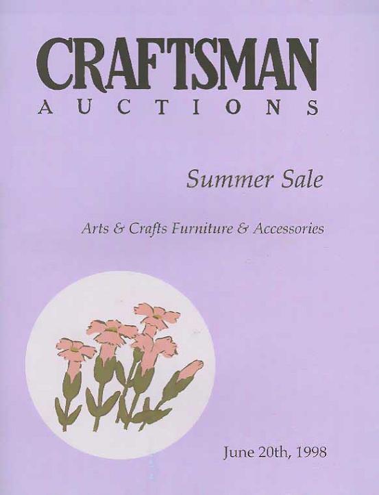 Craftsman Arts & Crafts Furniture & Accessories Post Auction Catalog 1998