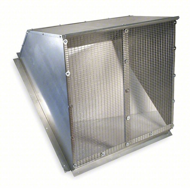 Dayton 16D556 12″ Weatherhood – Galvanized Steel, 20 GA, Exhaust/Supply Fan