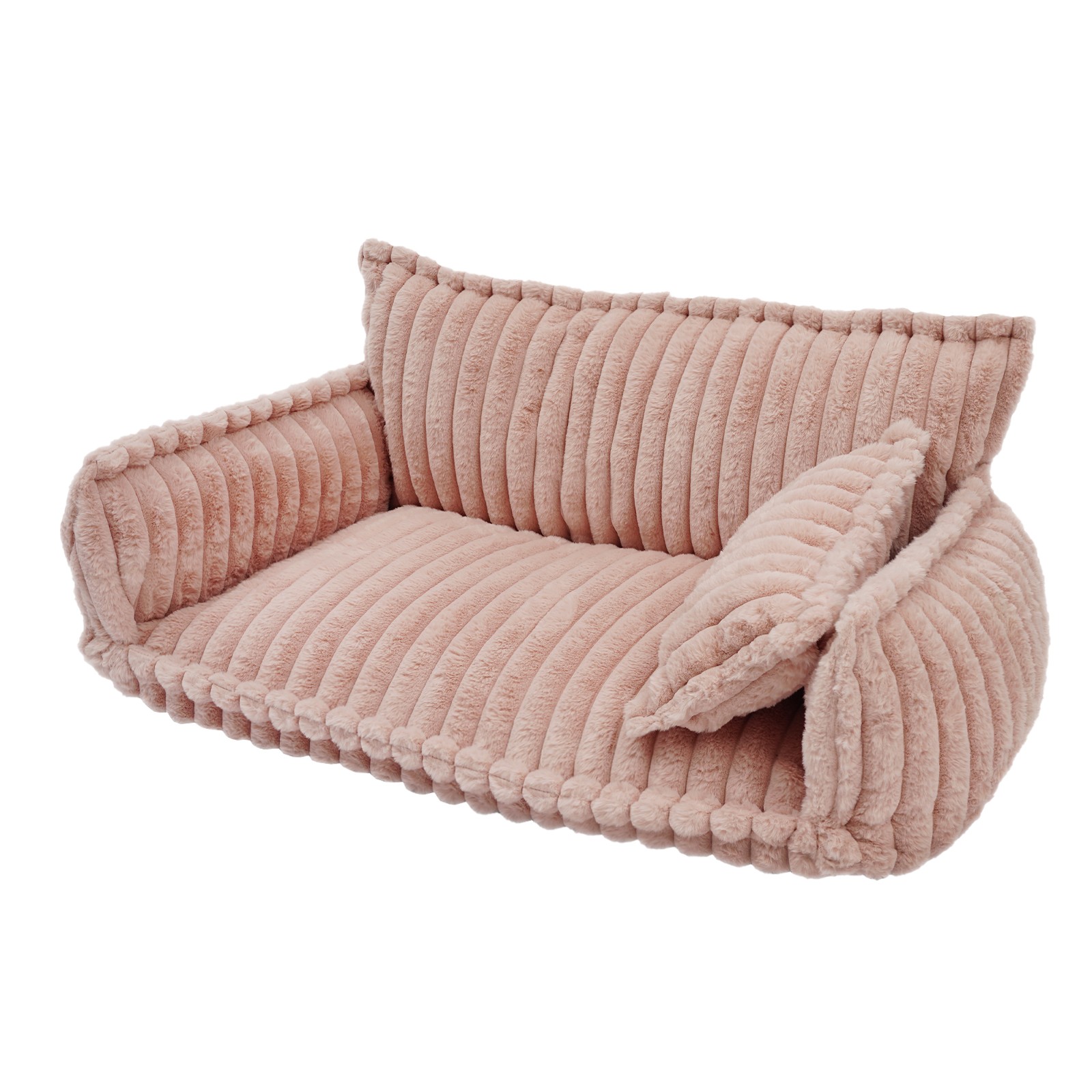 Pet Couch with Removable Washable Cover, Pet Couch Bed for Dog and Cat, Calming