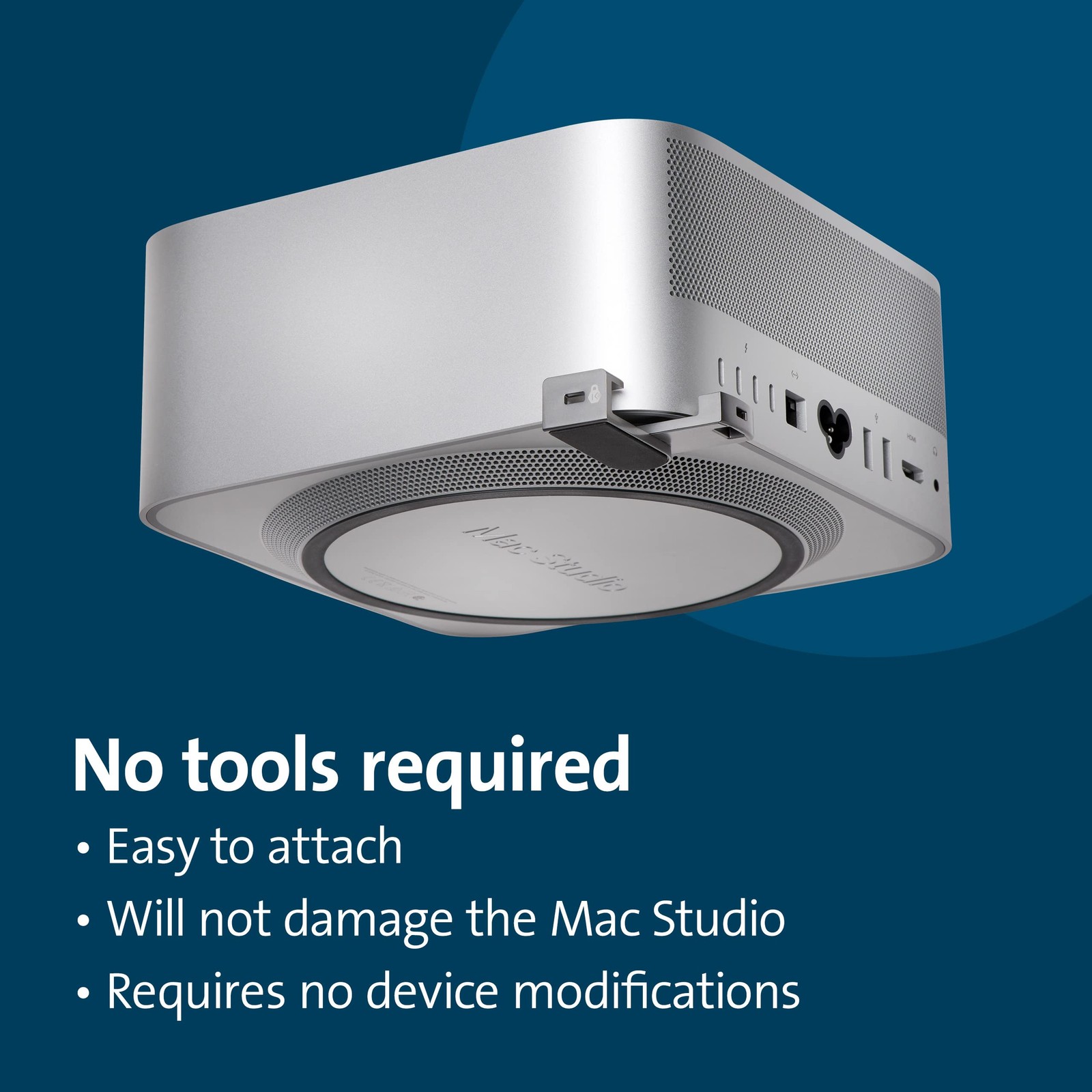 Kensington Lock Designed for Mac Studio Locking Adapter Silver