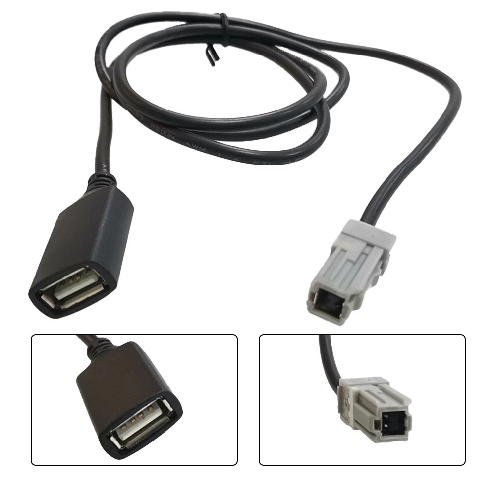 Car Aux Audio 100cm for MEDIA Wire To USB Adapter Correct Connector Brand New
