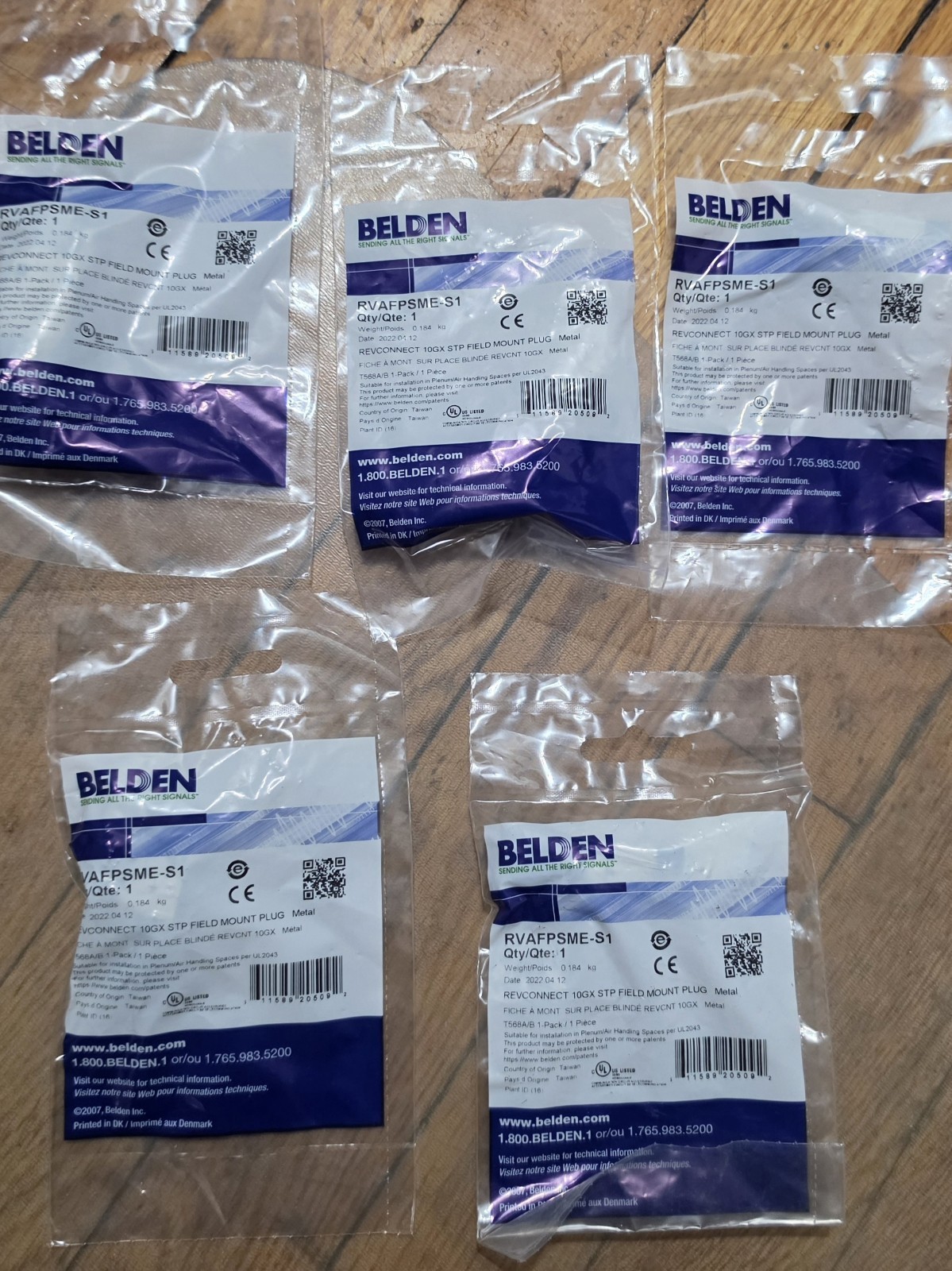 BELDEN RVAFPSME-S1  REVCONNECT 10GX 10GXS STP  (LOT OF 5)
