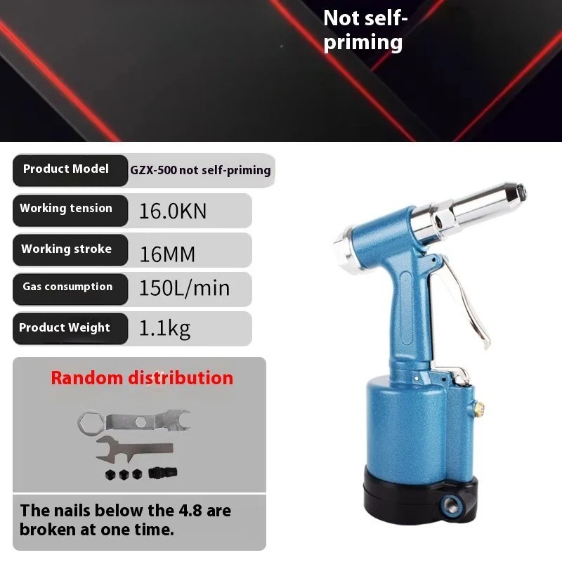 Pneumatic Air Hydraulic Pop Rivet Gun Heavy Duty Air Riveter Half Steel Aluminum
