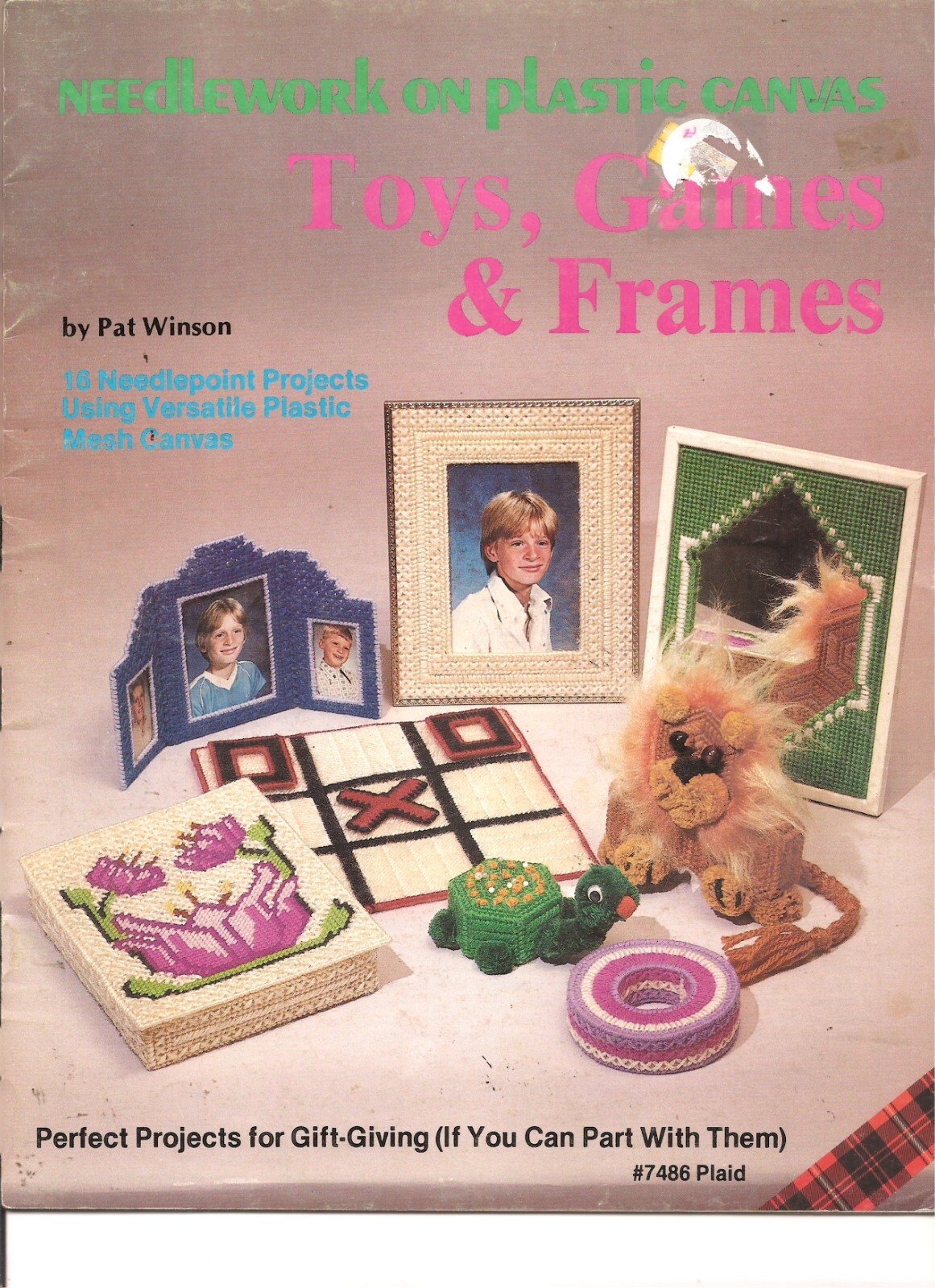 Needlework on Plastic Canvas Toys,Games & Frames, 18 Projects, 1981 Plaid