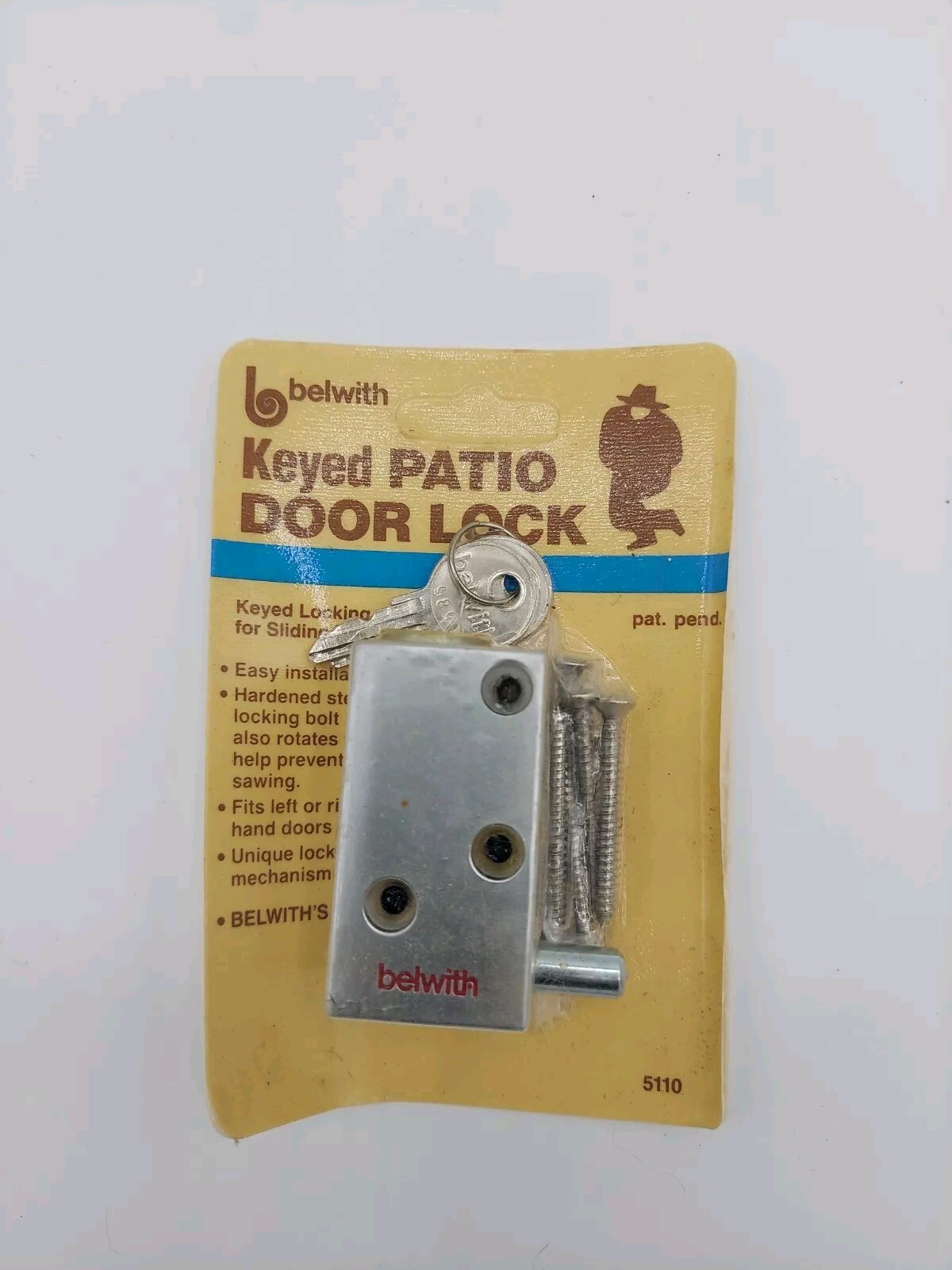 Belwith Keyed Patio Door Lock #5110 Vintage 1984 NEW & SEALED Fast Shipping!
