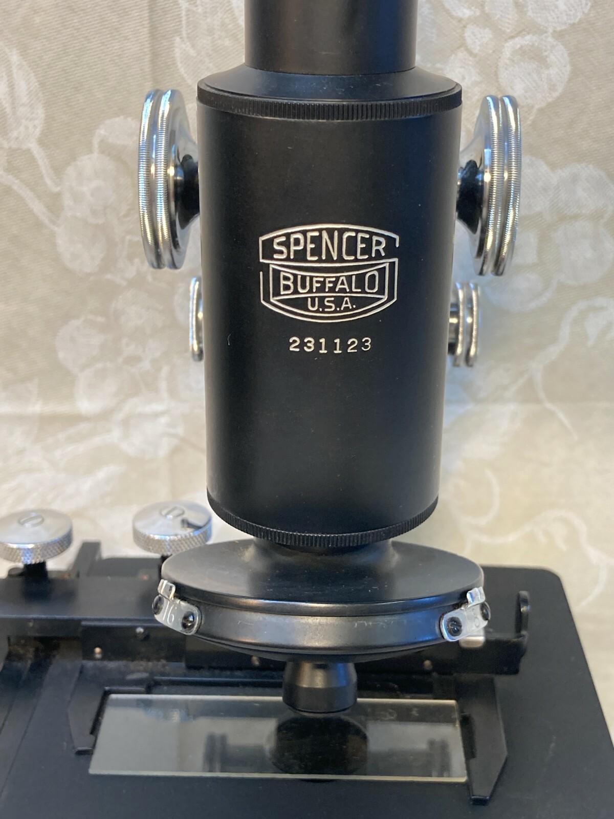 Vintage Spencer Monocular Microscope w/ Case Multiple Lenses