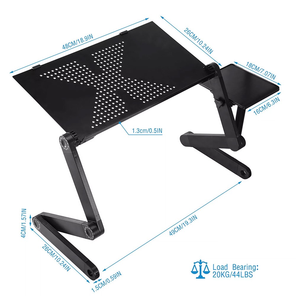 New 360° Adjustable Laptop Table Stand Lap Sofa Bed Tray Computer Notebook Desk