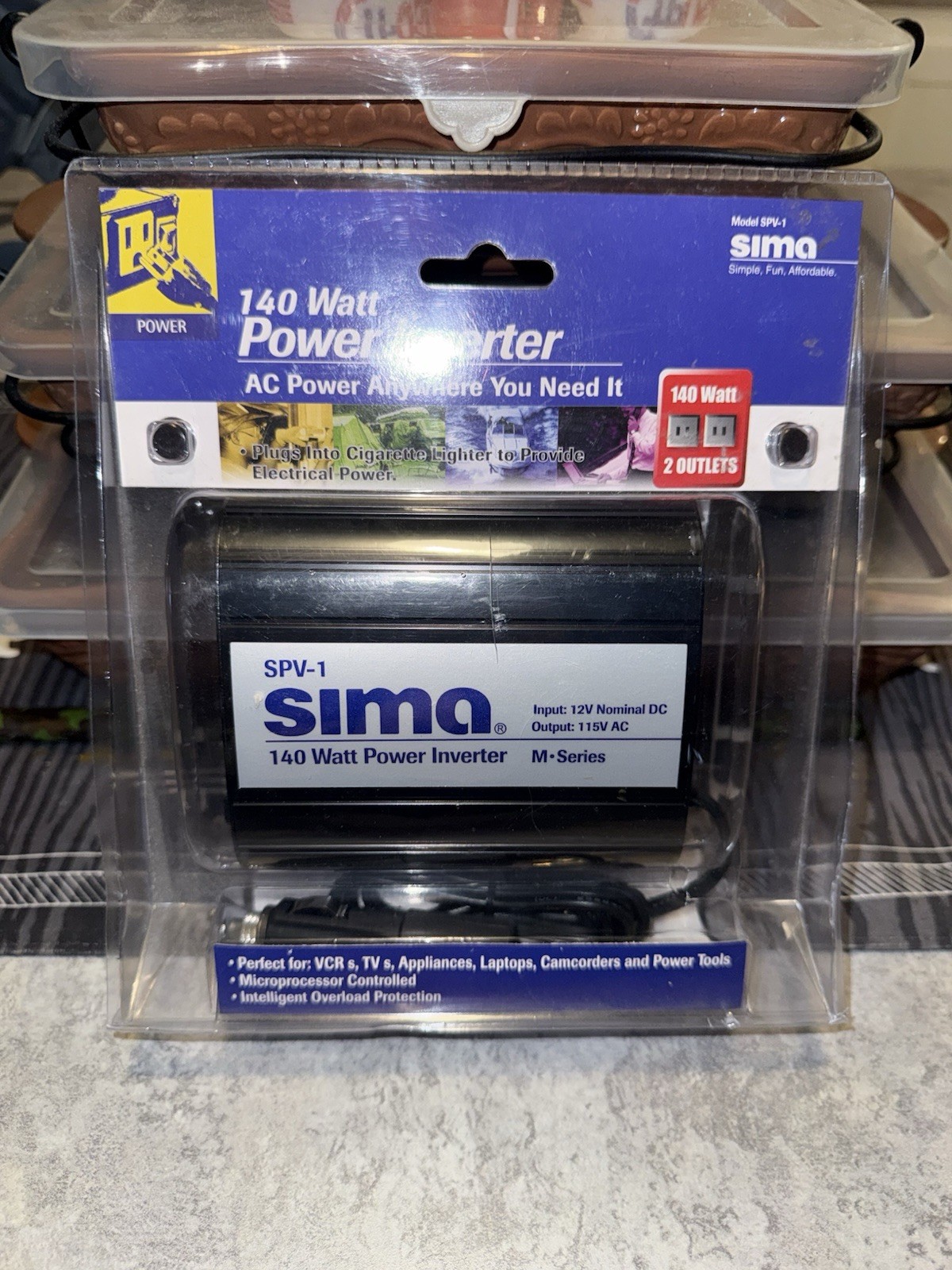SIMA Power Inverter 140 Watt M.Series Model (SPV-1  New Old Stock NEVER OPENED