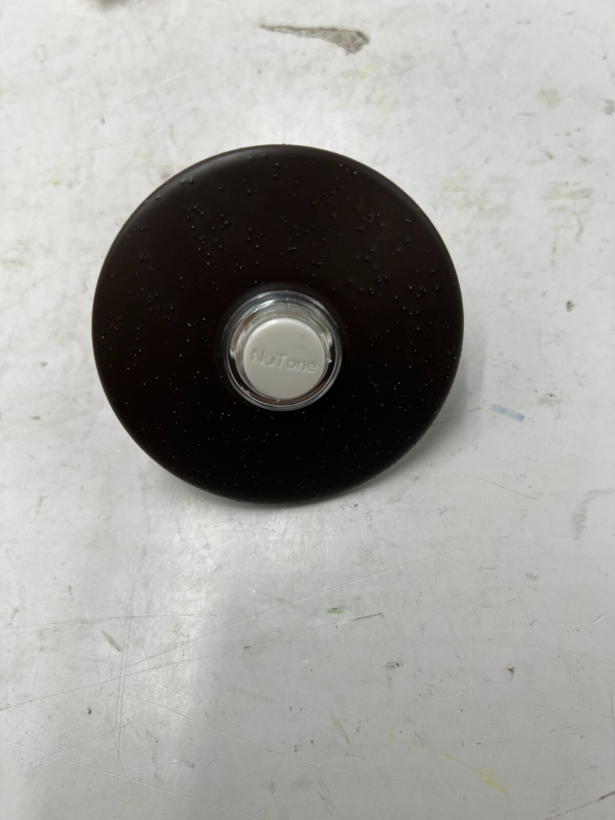 Broan NuTone Oil-Rubbed Bronze Lighted Round Stucco Pushbutton PB41LBR