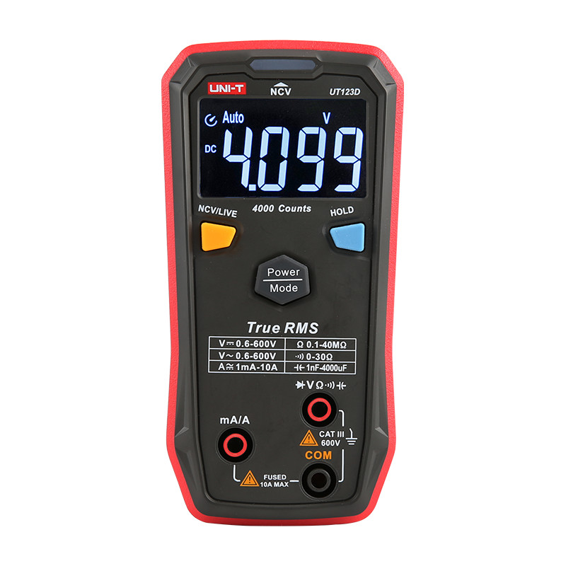 UT123D True RMS NCV DC AC Ohm Cap Live Wire Test Smart Digital Multimeter Tool
