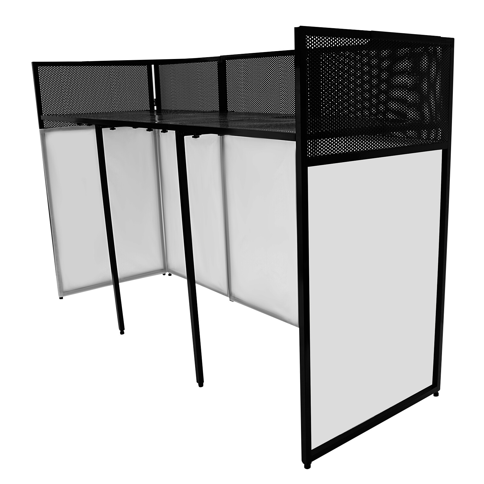 DJ Event Facade Foldable Screen Frame DJ Booth Stand w/ 23" x 73" Flat Table Top