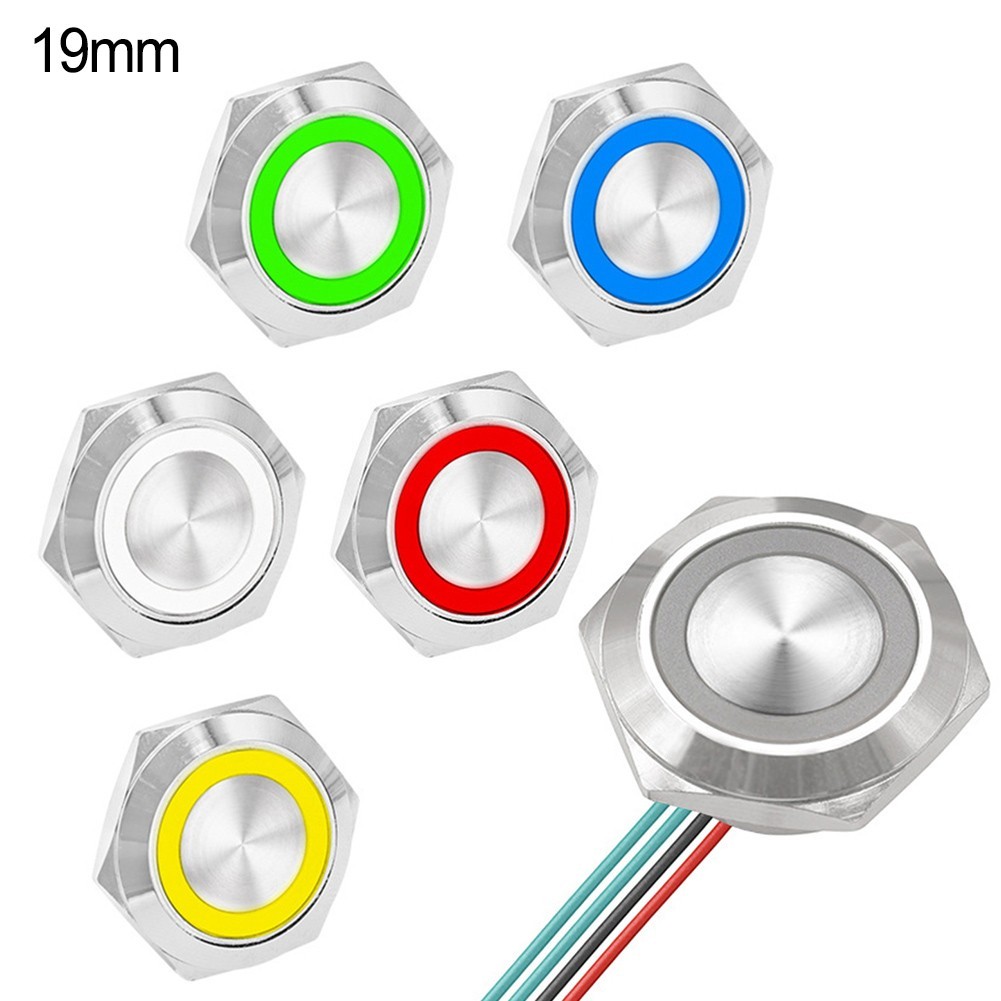 19mm LED Light Momentary Switch Set Perfect for Outdoor Electrical Applications