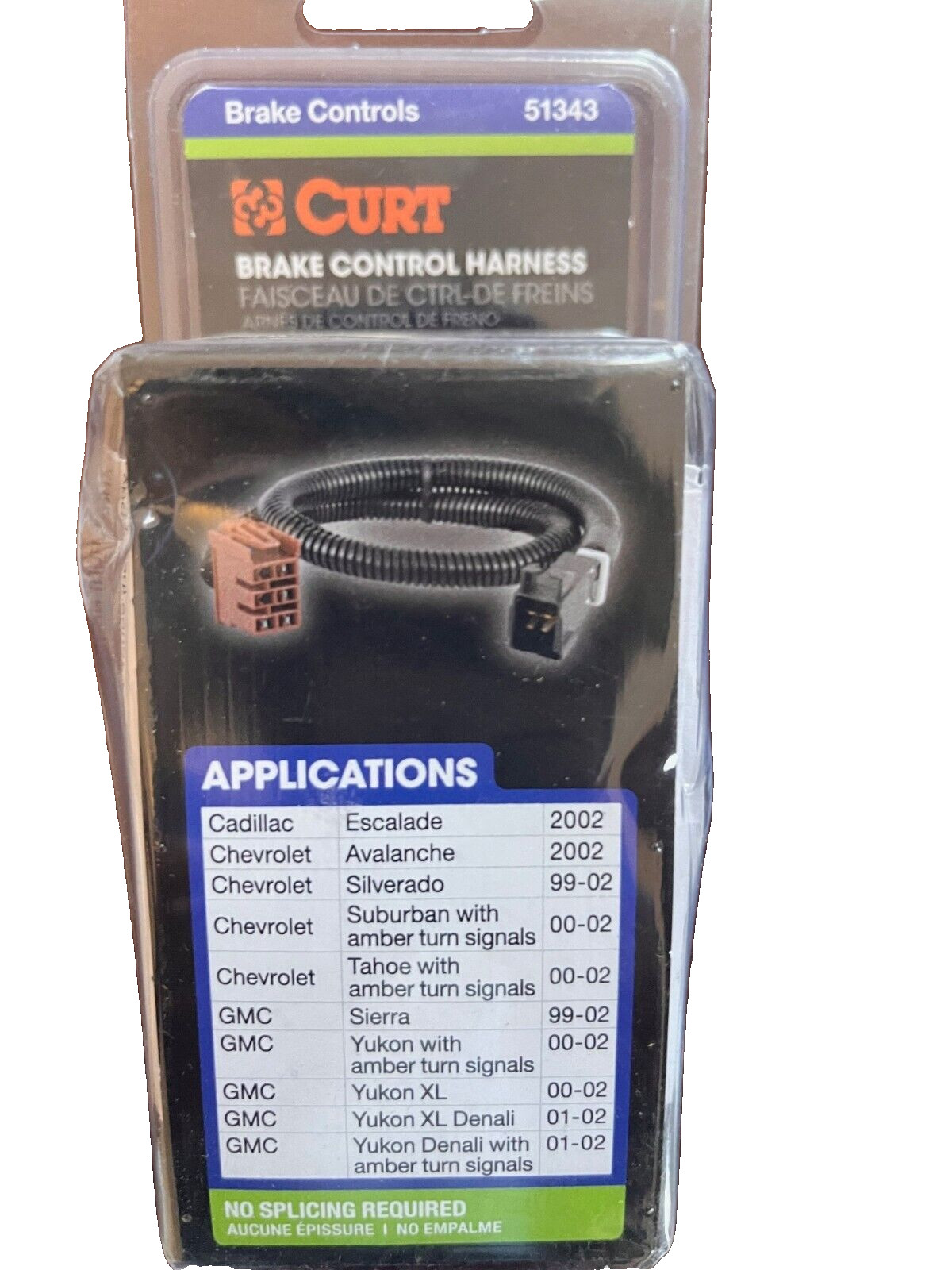 CURT  BRAKE CONTROL HARNESS 51343 GMC CADILLAC CHEV