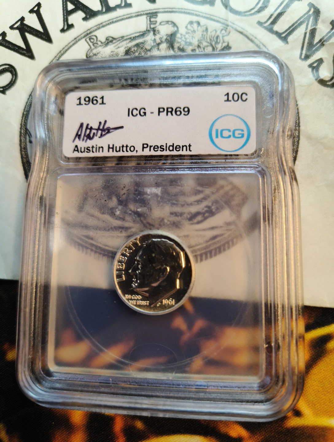 1961 10 Cents, Silver - NGC PF69 - Roosevelt Dime E5-133
