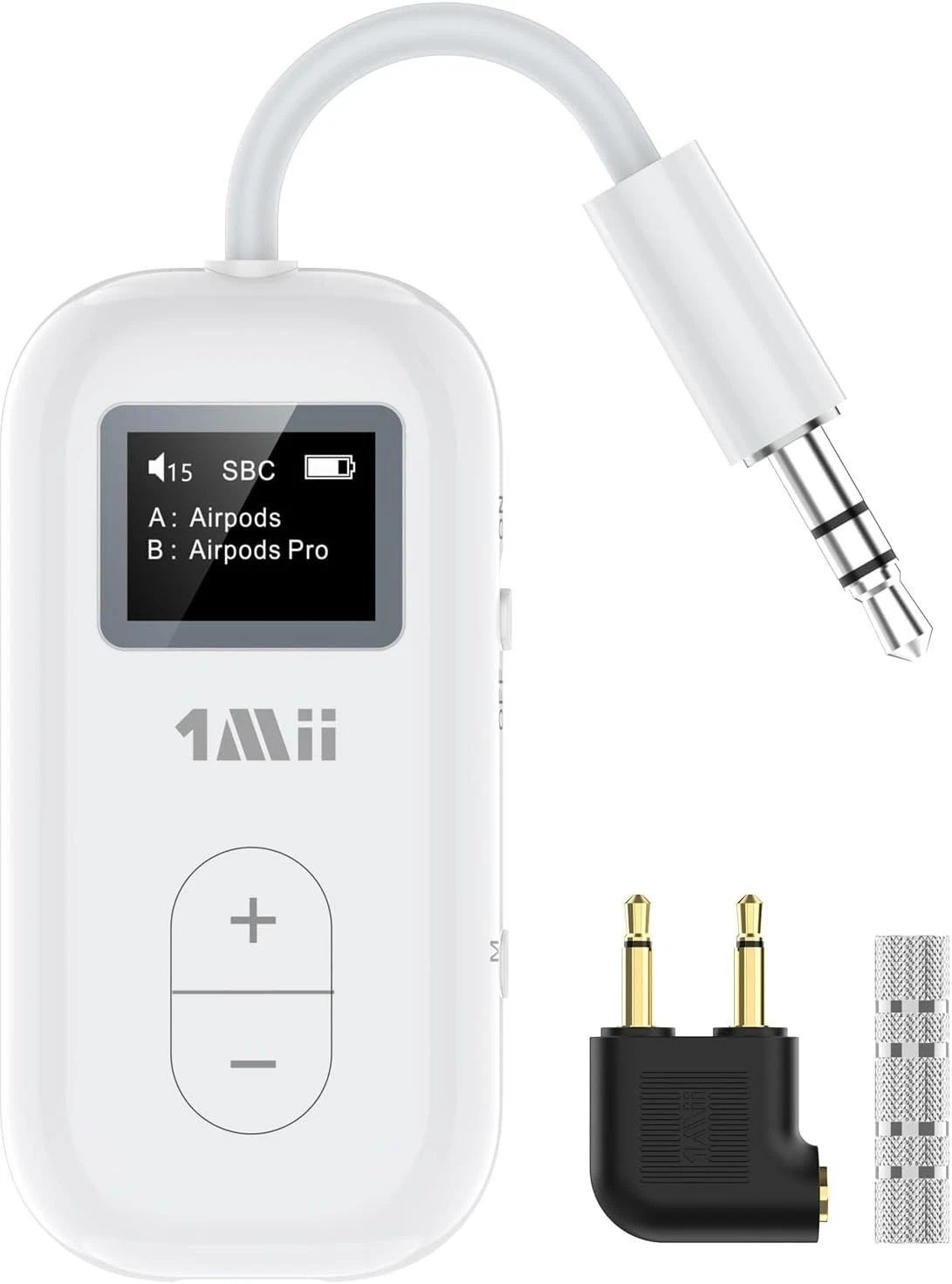 1Mii SafeFly Dual Bluetooth Transmitter 3.5mm  Supports 2 Headphones B03XX