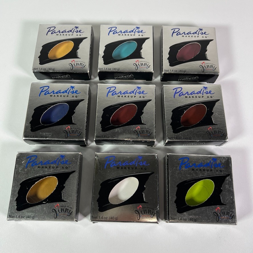 Mehron Paradise Makeup AQ Face & Body Paint All Colors (Pro Size) Lot of (9x)