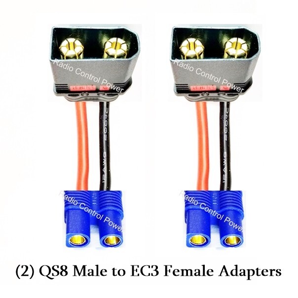 RCP-QS8 (2) QS8 MALE TO EC3/IC3 FEMALE ADAPTERS