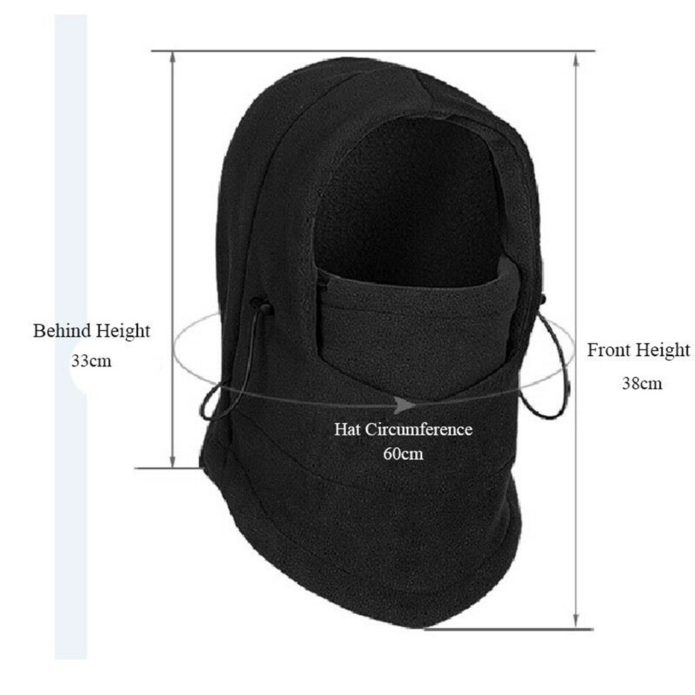 Balaclava Ski Mask 1 Hole Full Face Beanie Hat Winter Fleece Cap for Man Woman