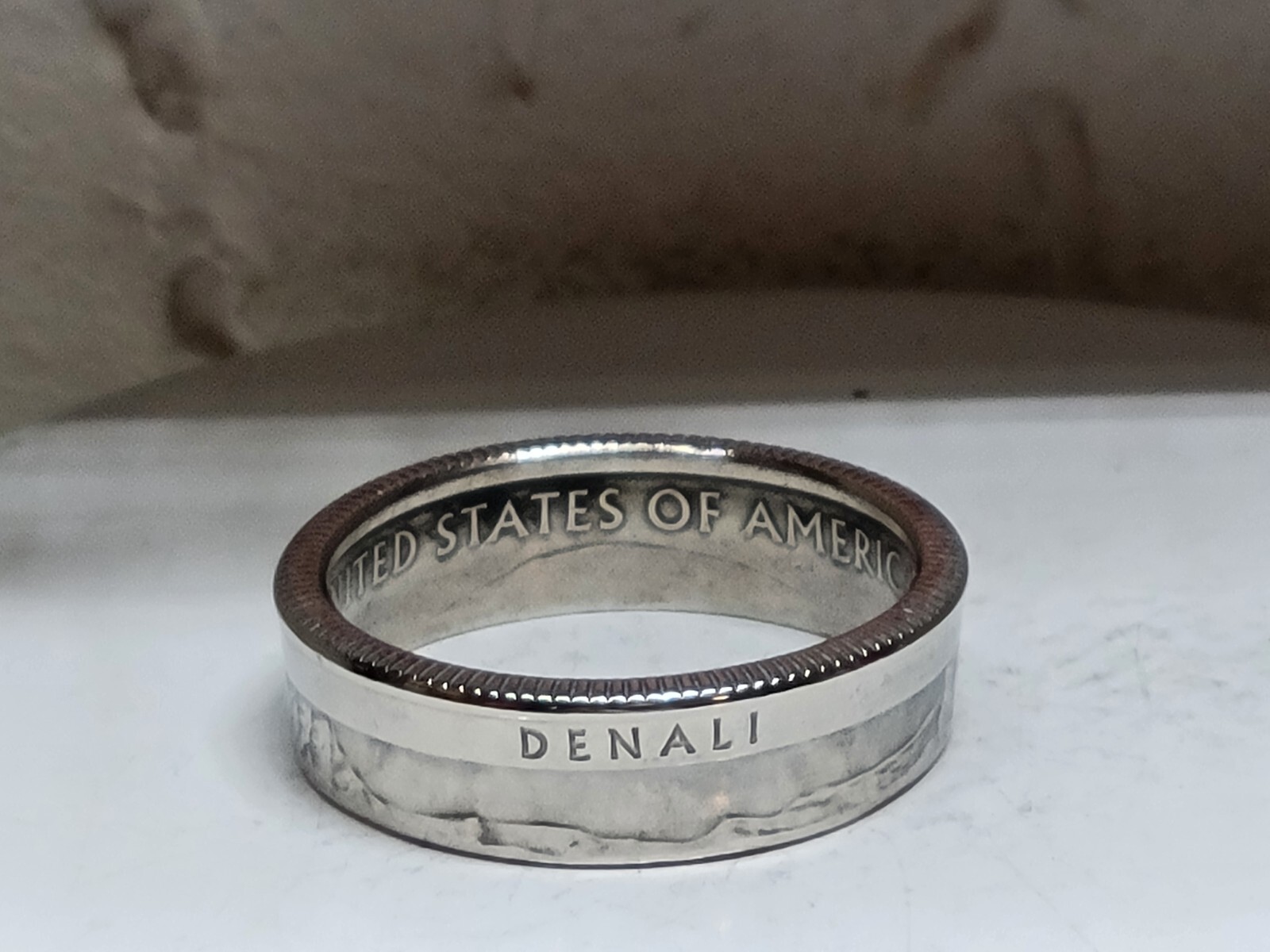 DENALLI, AK. - Size 9   State Quarter Coin Ring