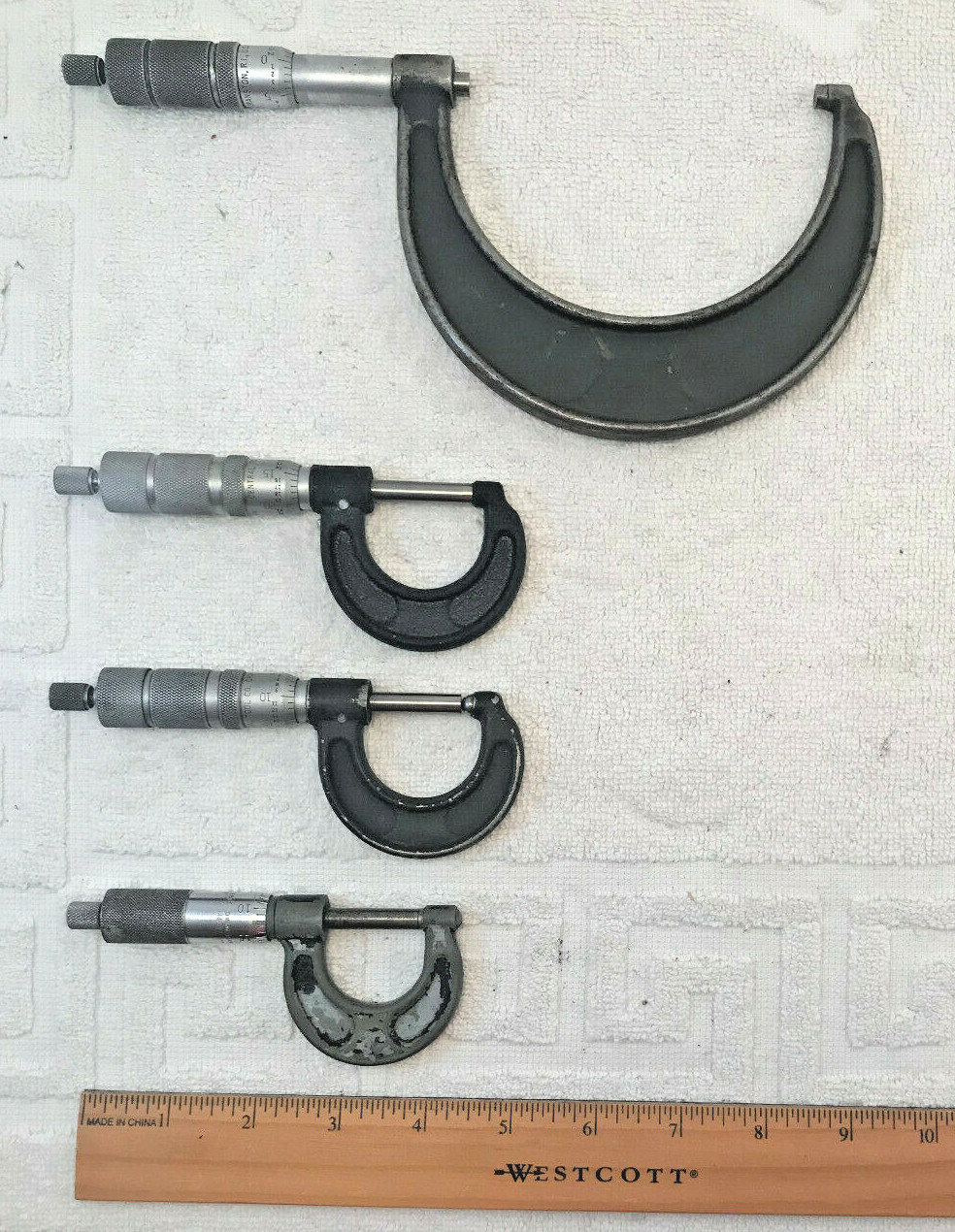 4 VTG Outside Micrometer Central Tool Co. 3-4" & Henry Hanson