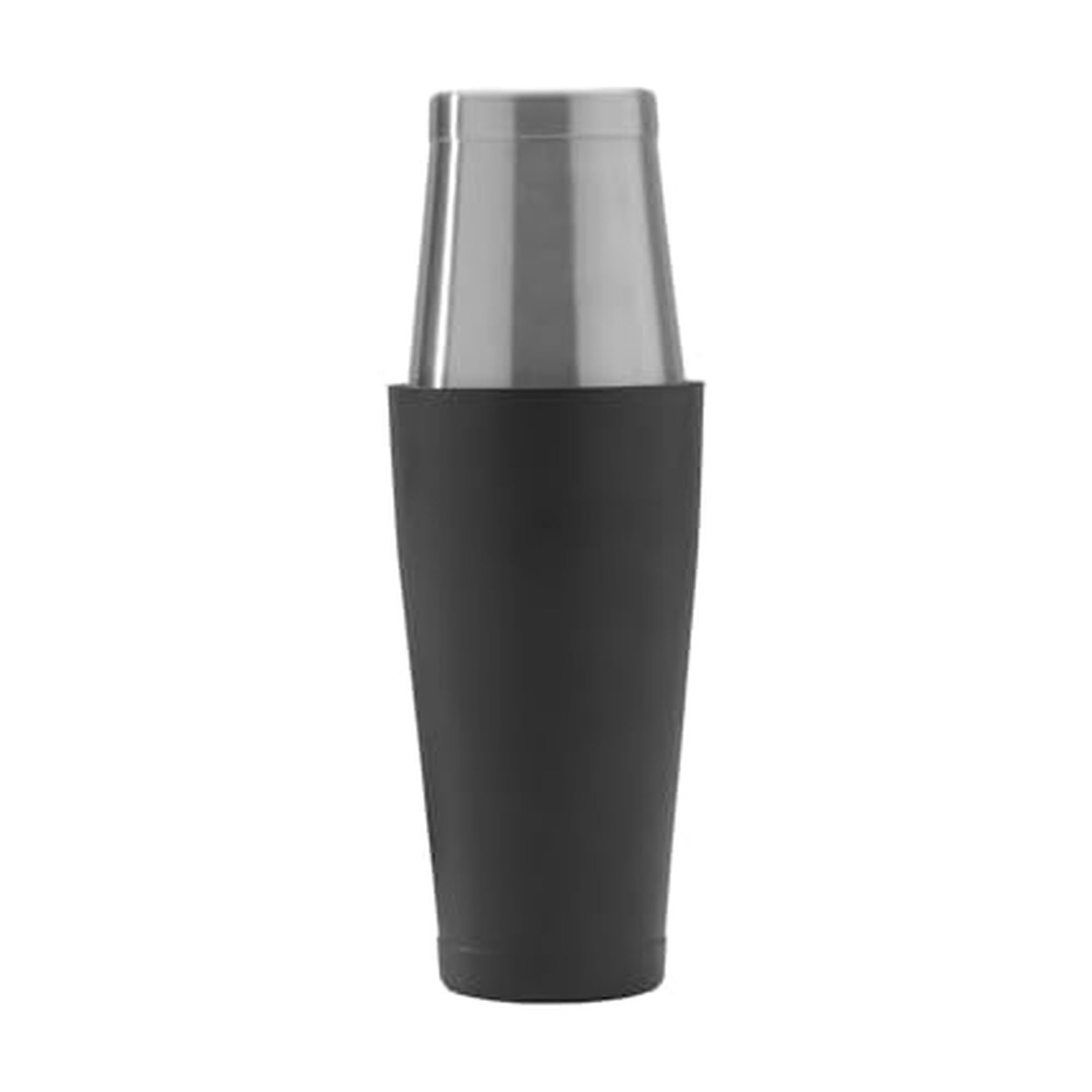 Houdini Boston Cocktail Shaker, 800 ml Two-Piece Stainless Steel and Black Ba...
