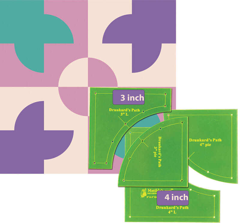 Drunkards Path Template Sets Matilda's own. Choose from sizes 3 inch to 12 inch