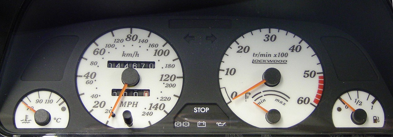 Lockwood Peugeot 306 with Oil Gauge (Petrol & Diesel) SILVER (ST) Dial Kit 40AAA