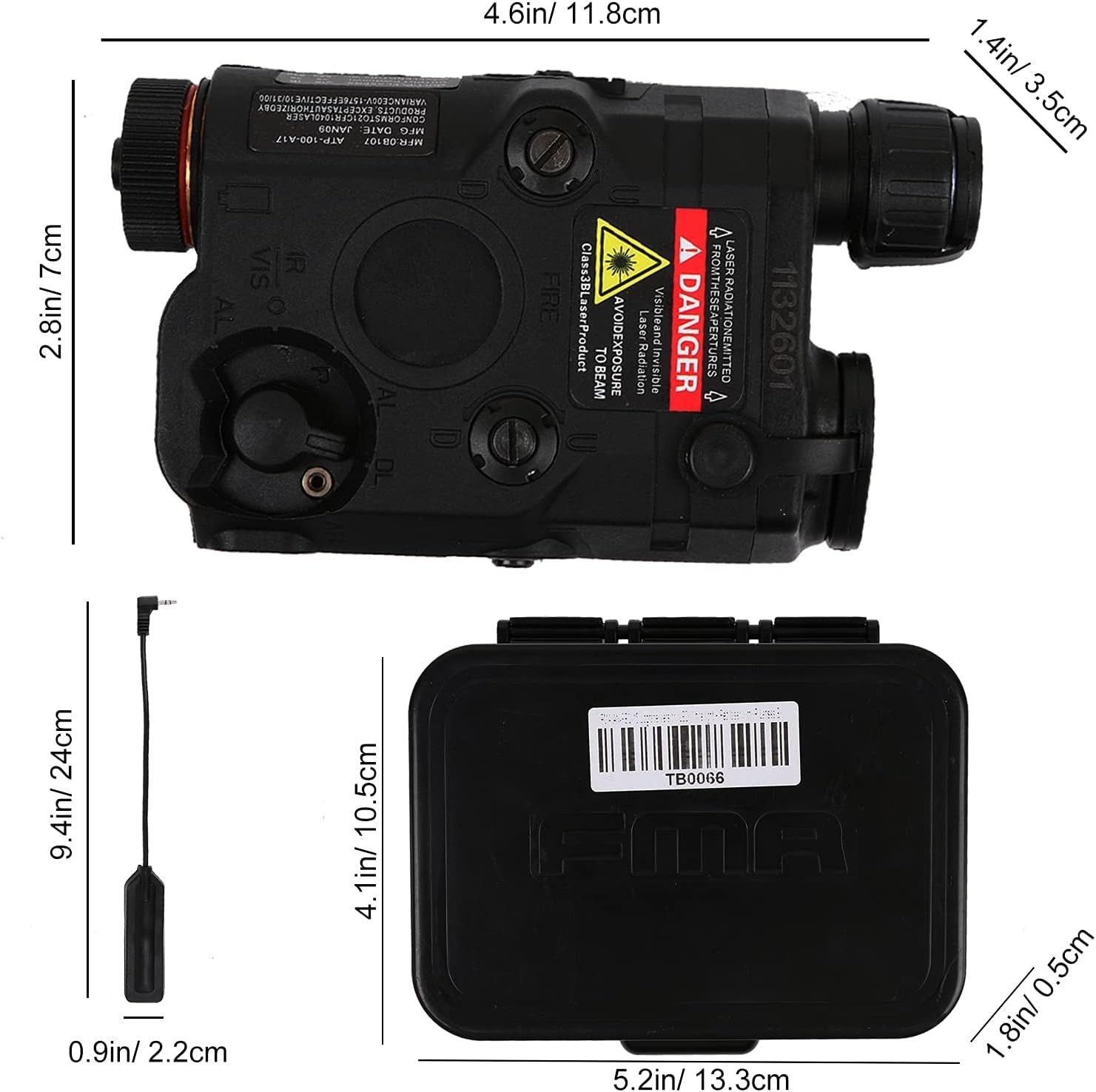 IR Laser for AR-15 Airsoft Tactical Laser Red Laser Flashlight Combo