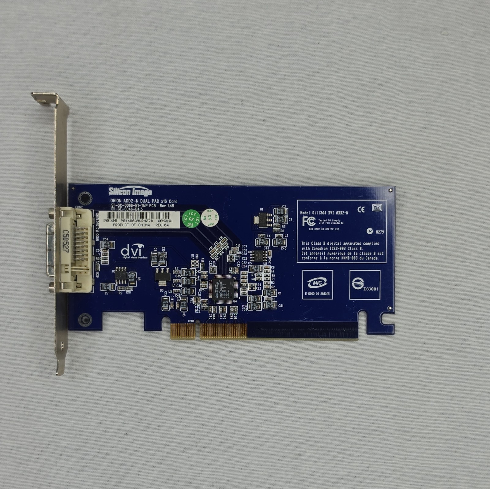 Silicon Image ORION ADD2-N Sil1362 Dual Pad PCIe x16 DVI Card