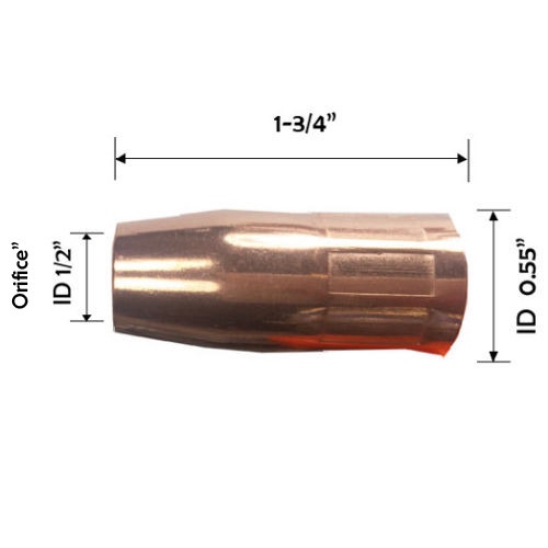 Nozzles 1/2" 169-715 169715 Flush-Tip Miller M10/M15 & Hobart Guns Replacement