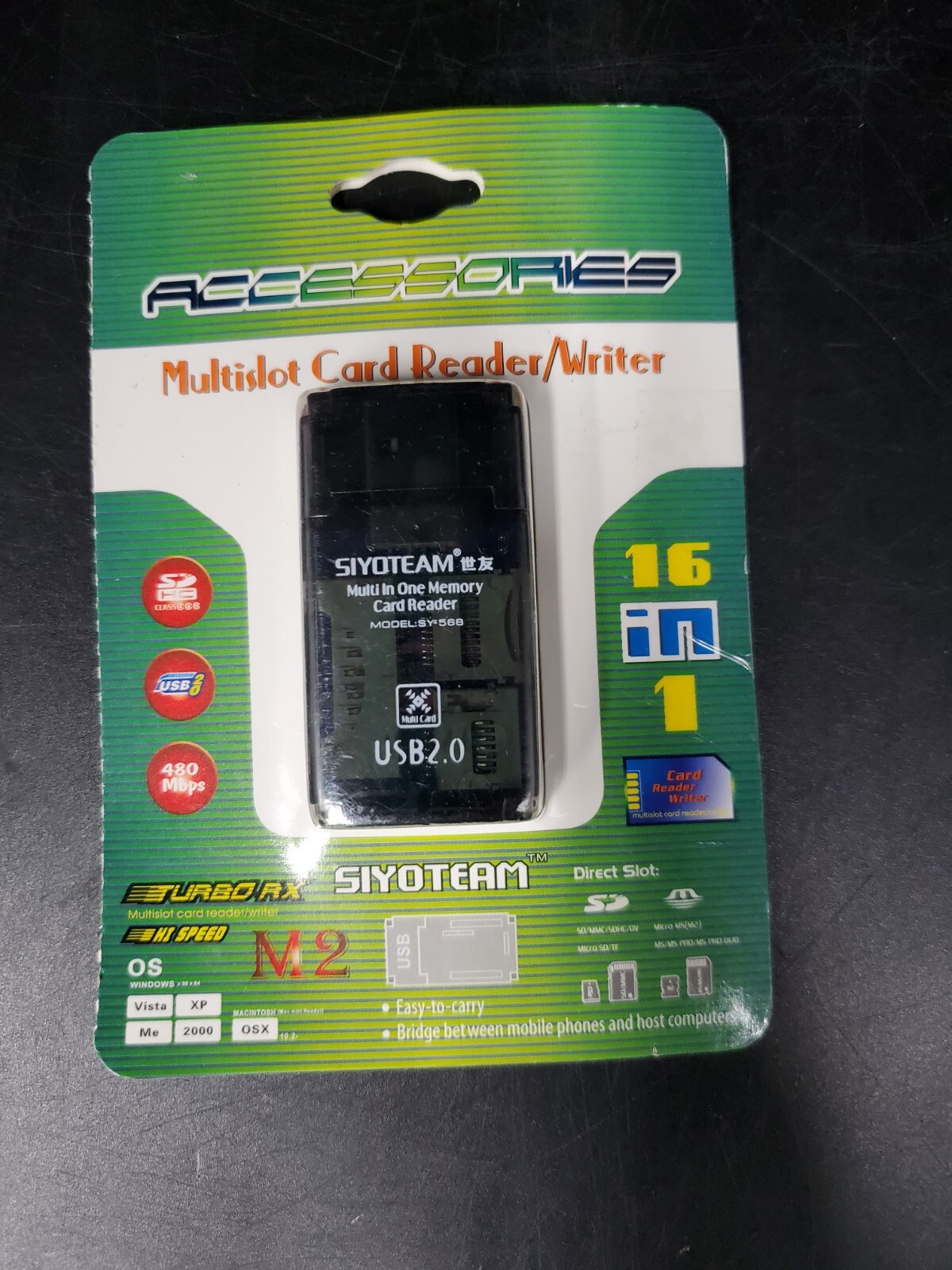 Siyoteam Multislot Card Reader 16 In 1 USB 2.0 Sy-568 B69