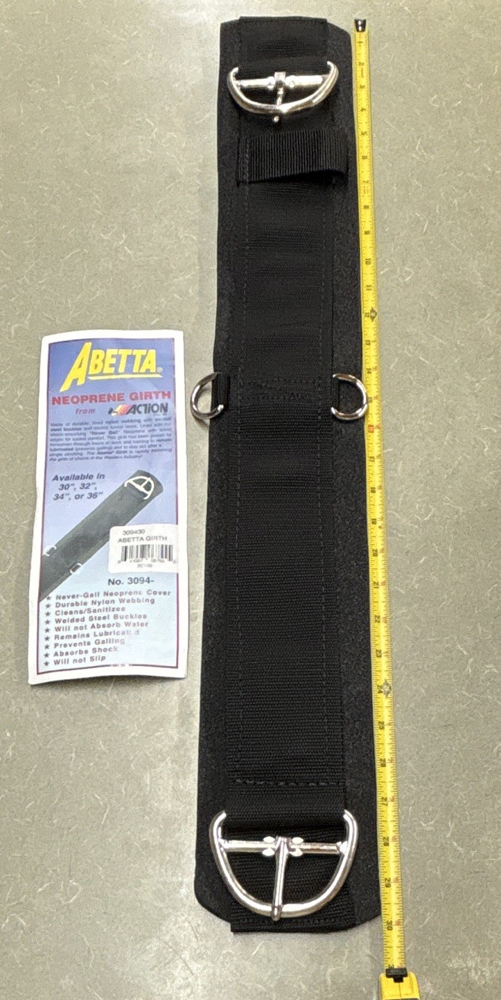 Abetta Neoprene Horse Cinch Girth Black 30”