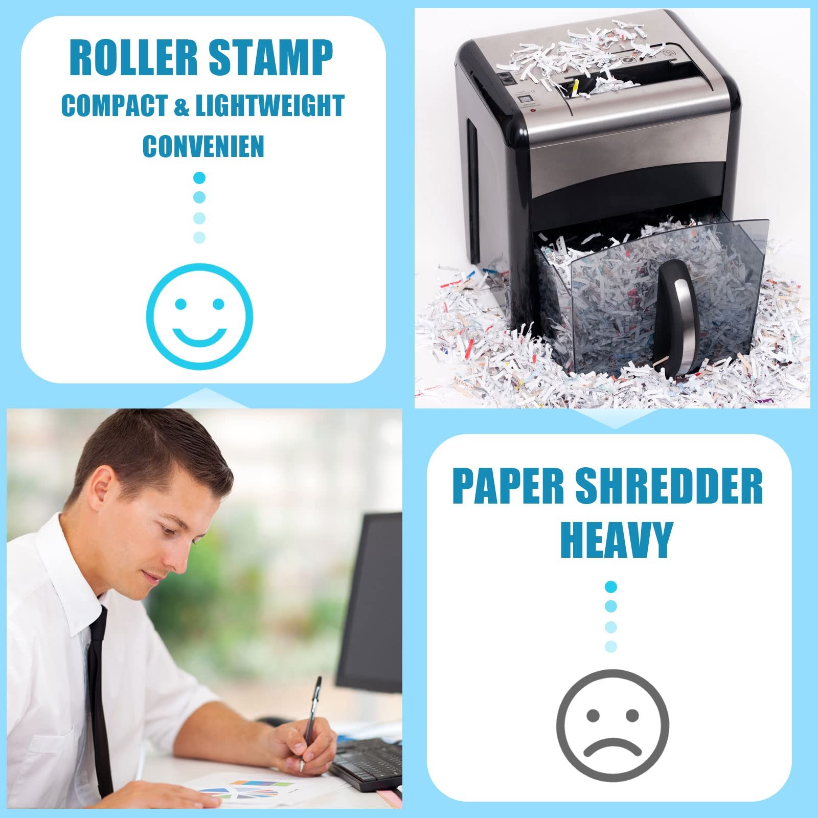 Nezyo 2 Pack Identity Protection Roller Stamp Identity Theft, Confidential