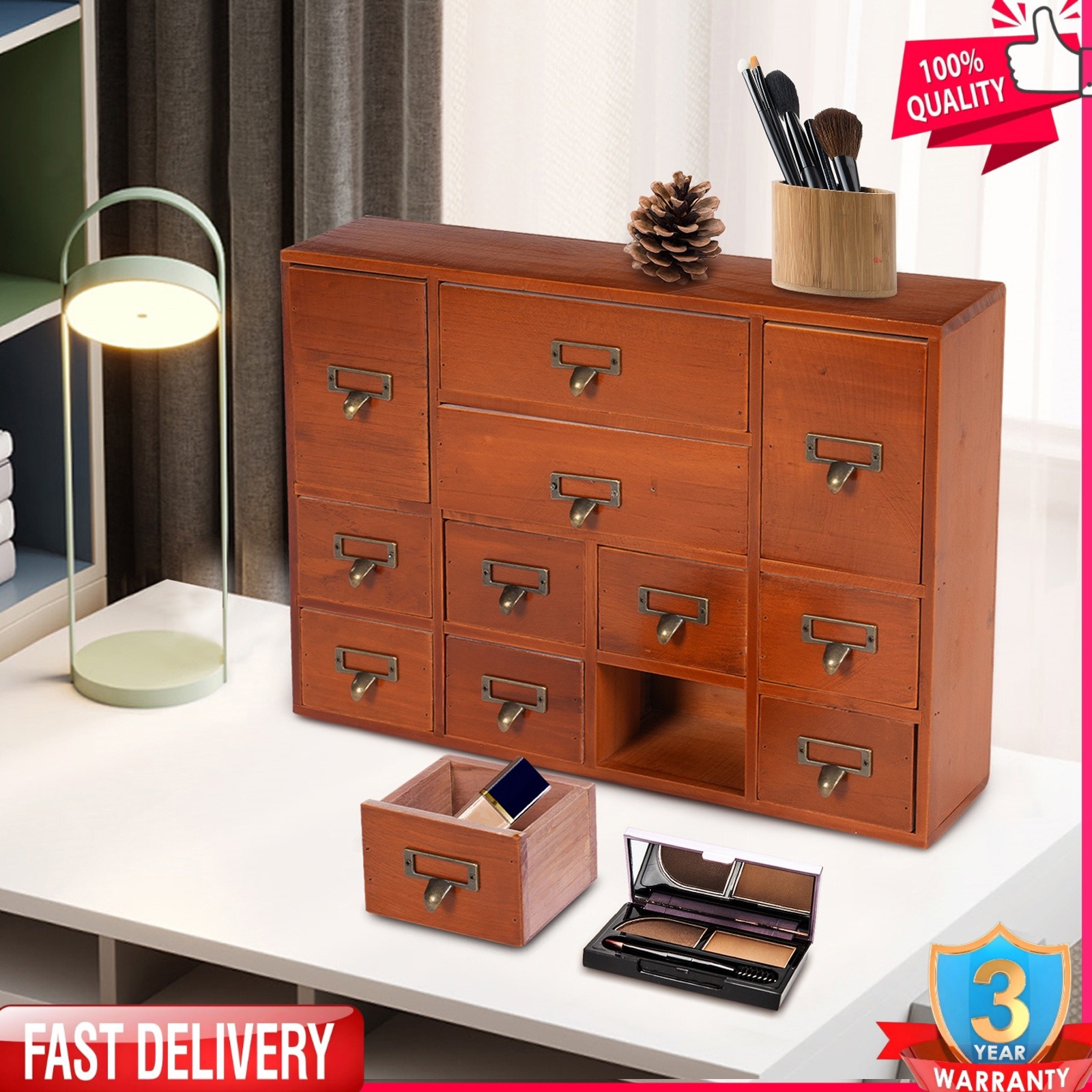 12-Drawer Desktop Drawer Organizer 51*10*35cm Desk Drawer Box Tabletop Cabinet