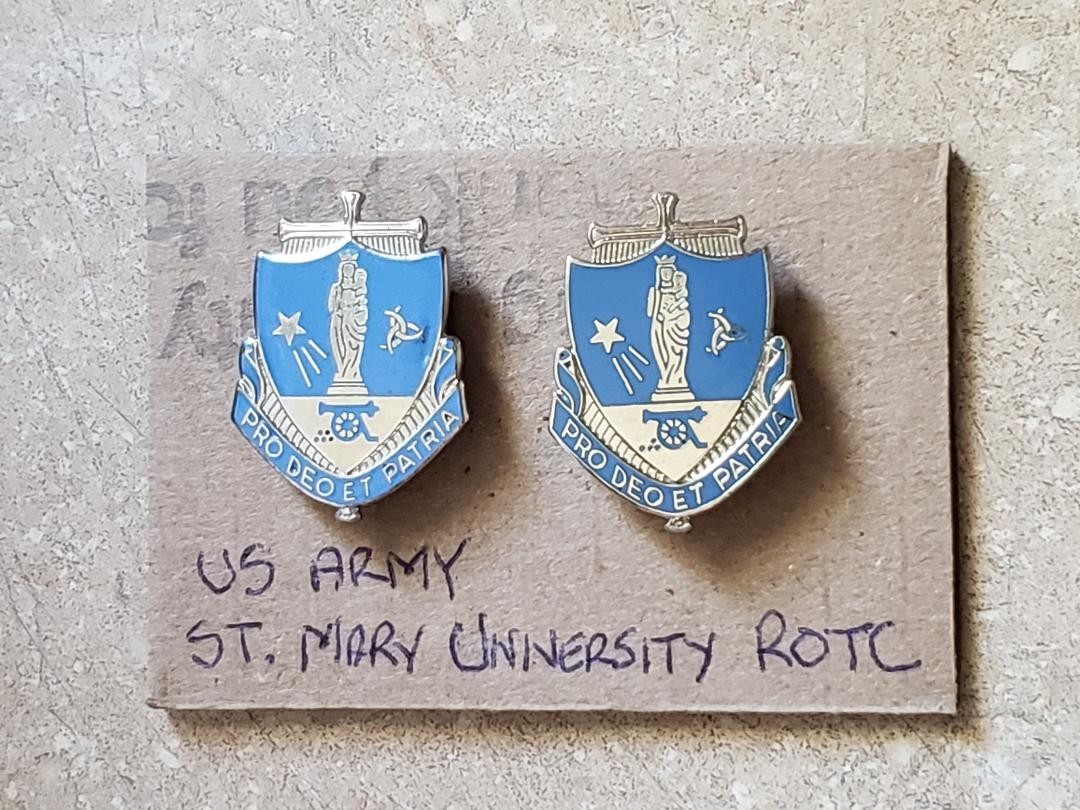US Army ROTC St. Mary's University, TX DUI Crest (Pair)