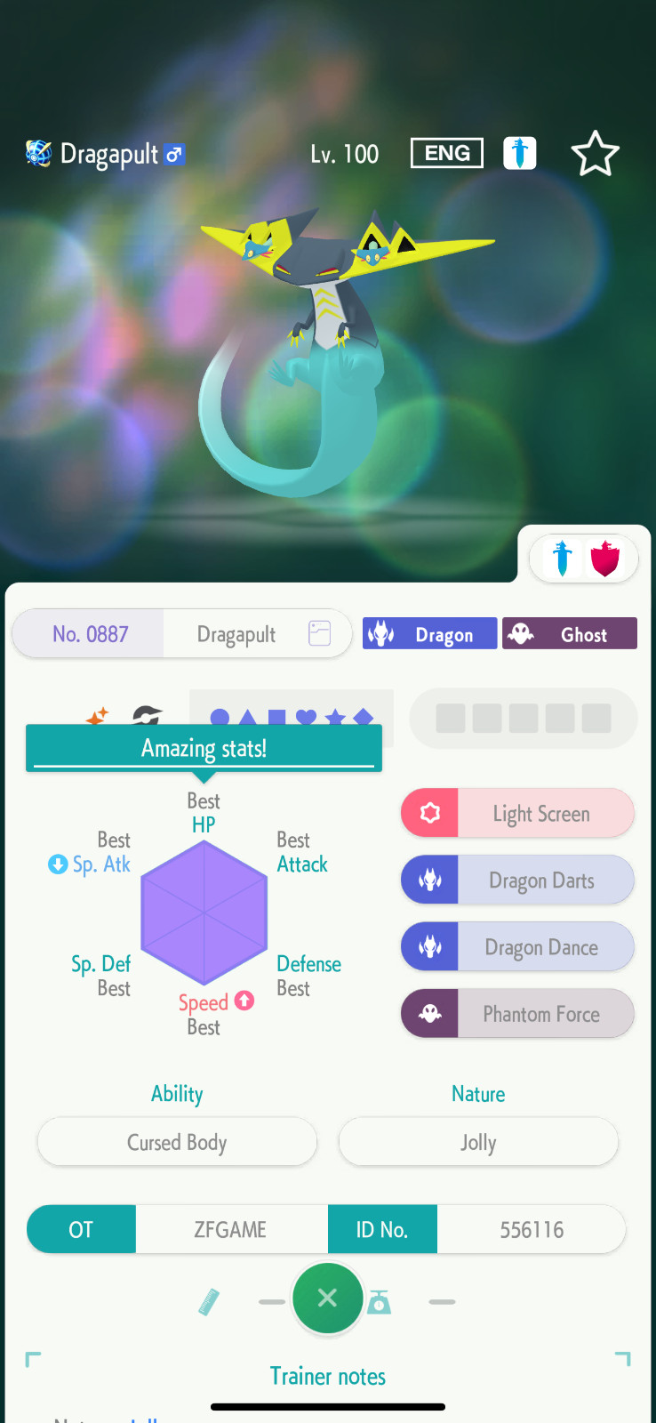 ✨6IV SHINY Dragapult + EVS🚀 POKEMON HOME✨Champions✨Online delivery⚡